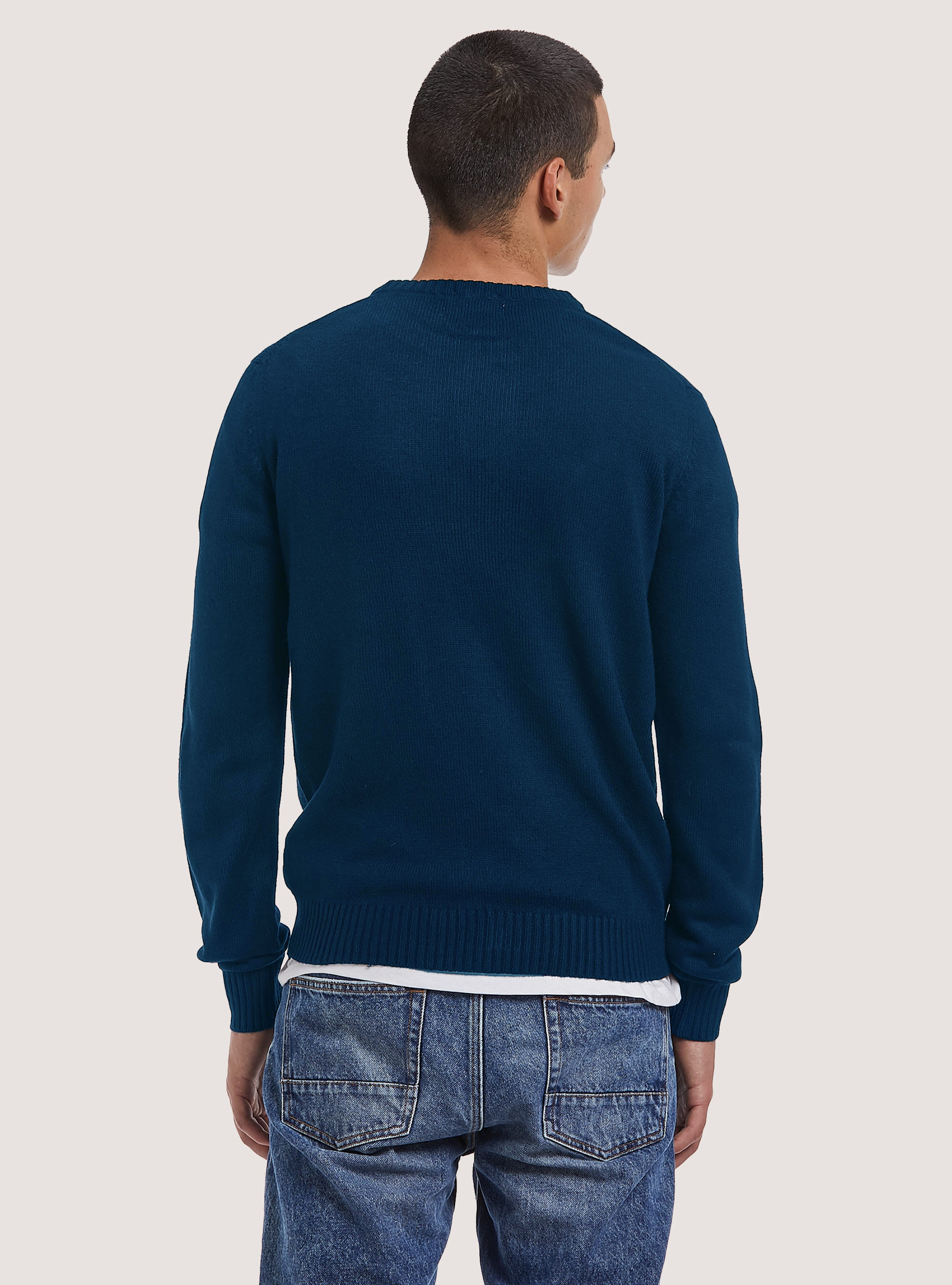 Pullover caldo effetto cachemire, OB2 BLUE OIL MED.