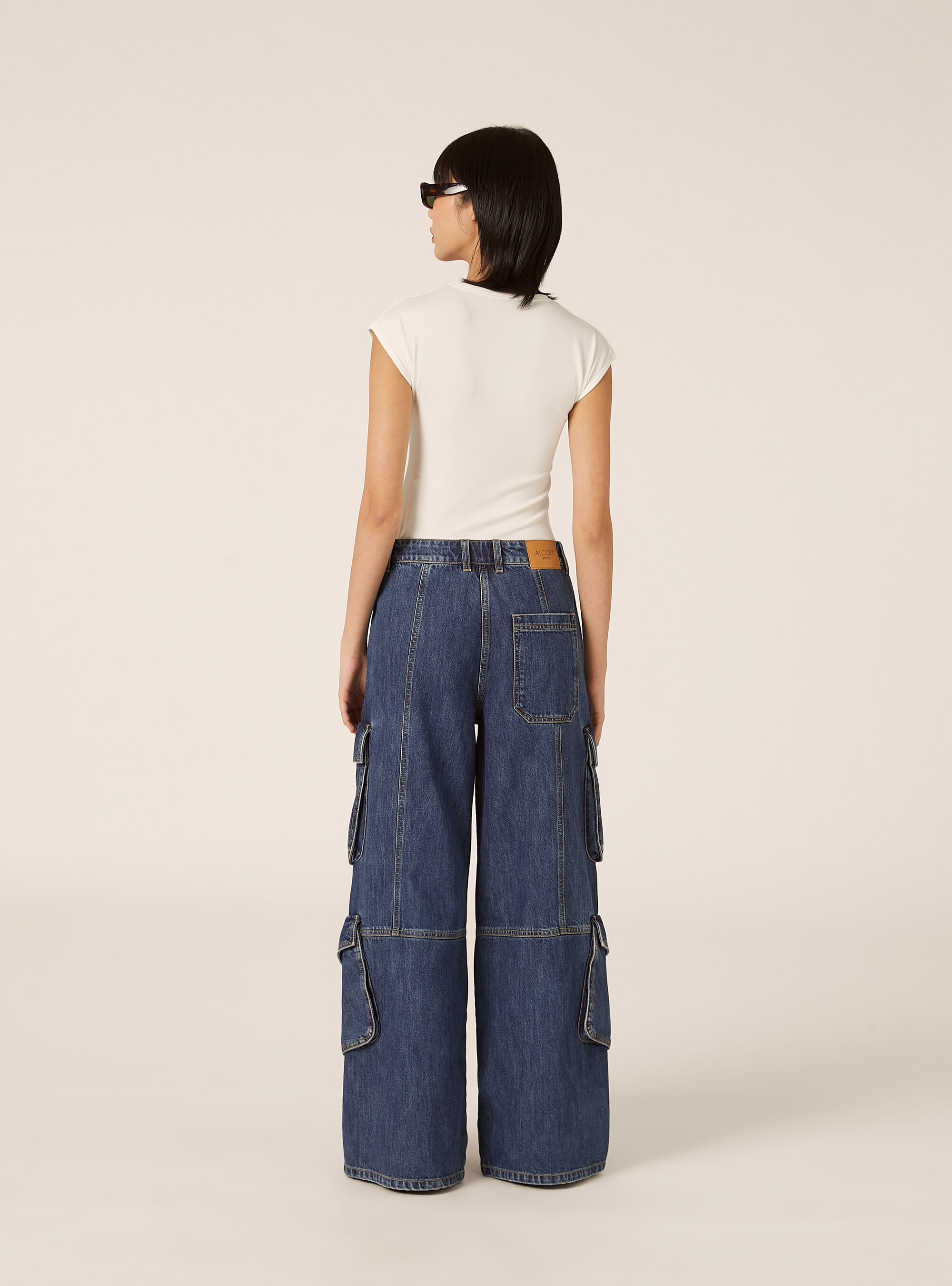 Body aus gerippter Stretch-Baumwolle, WH2 WHITE