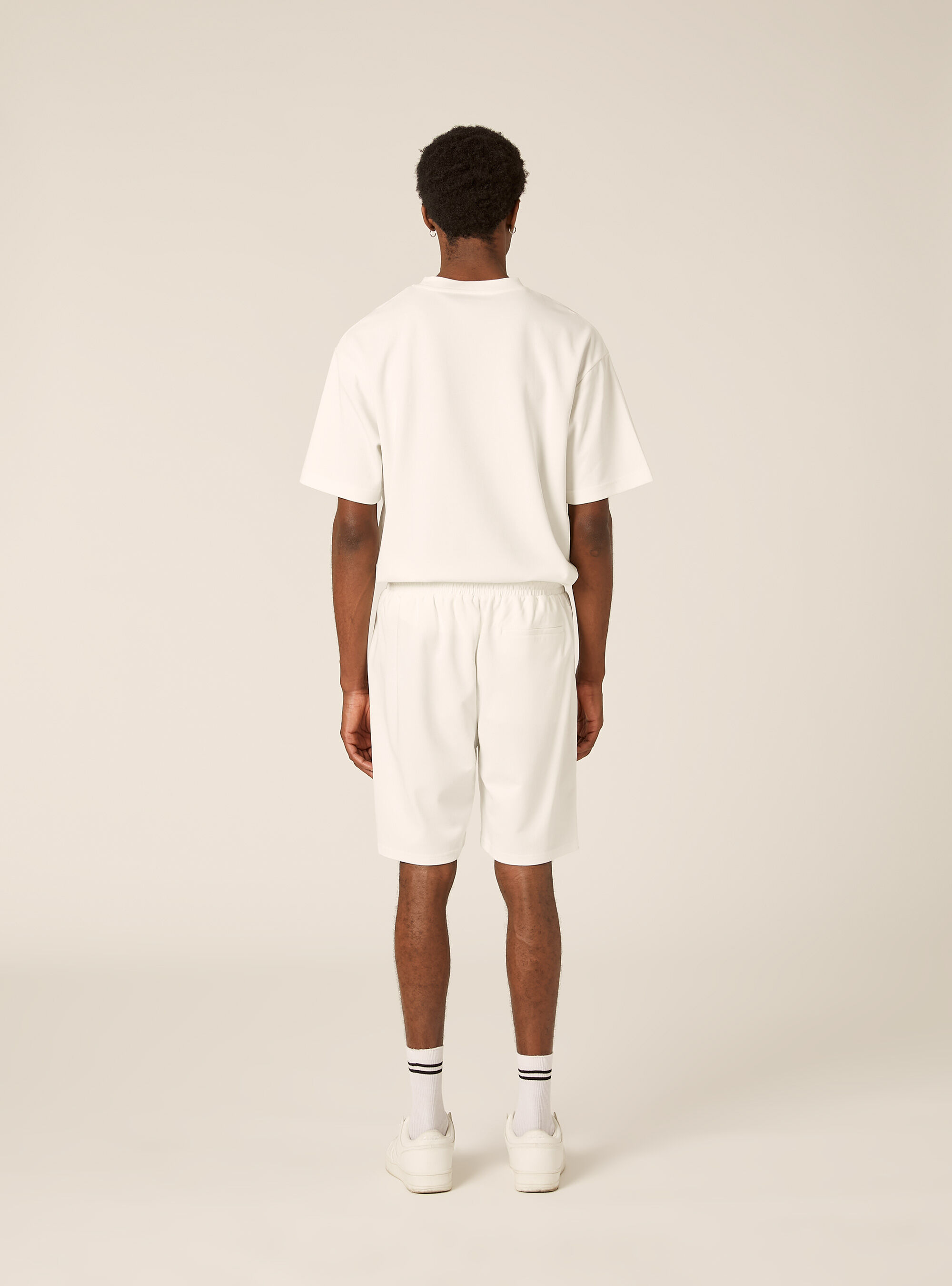 Bermuda AIRes in jersey, OFF WHITE