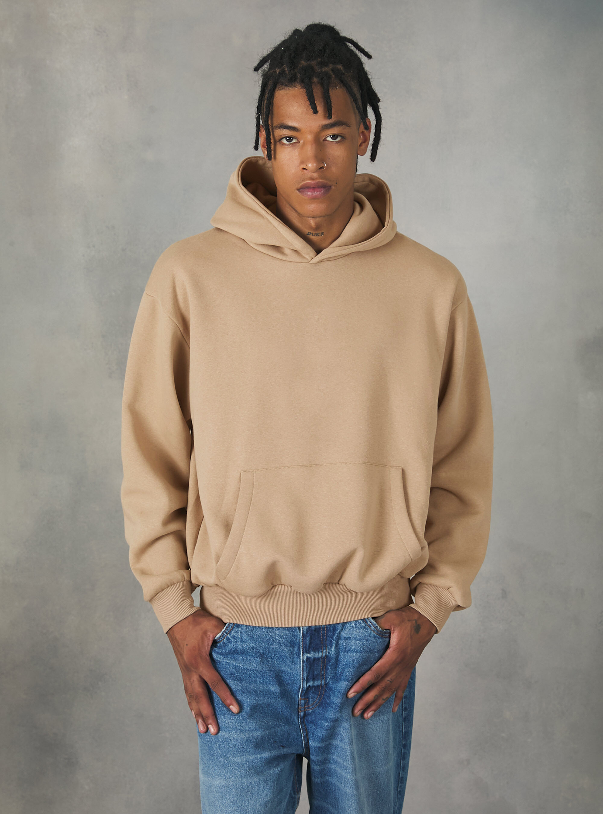 Boxy Fit Hooded Sweatshirt Alcott Men s Sweatshirts