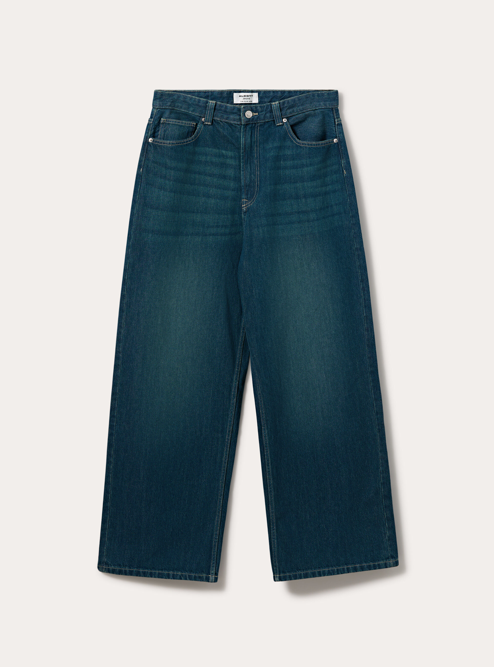 Jeans super baggy, D201 AZZURRE MED OVERDYE