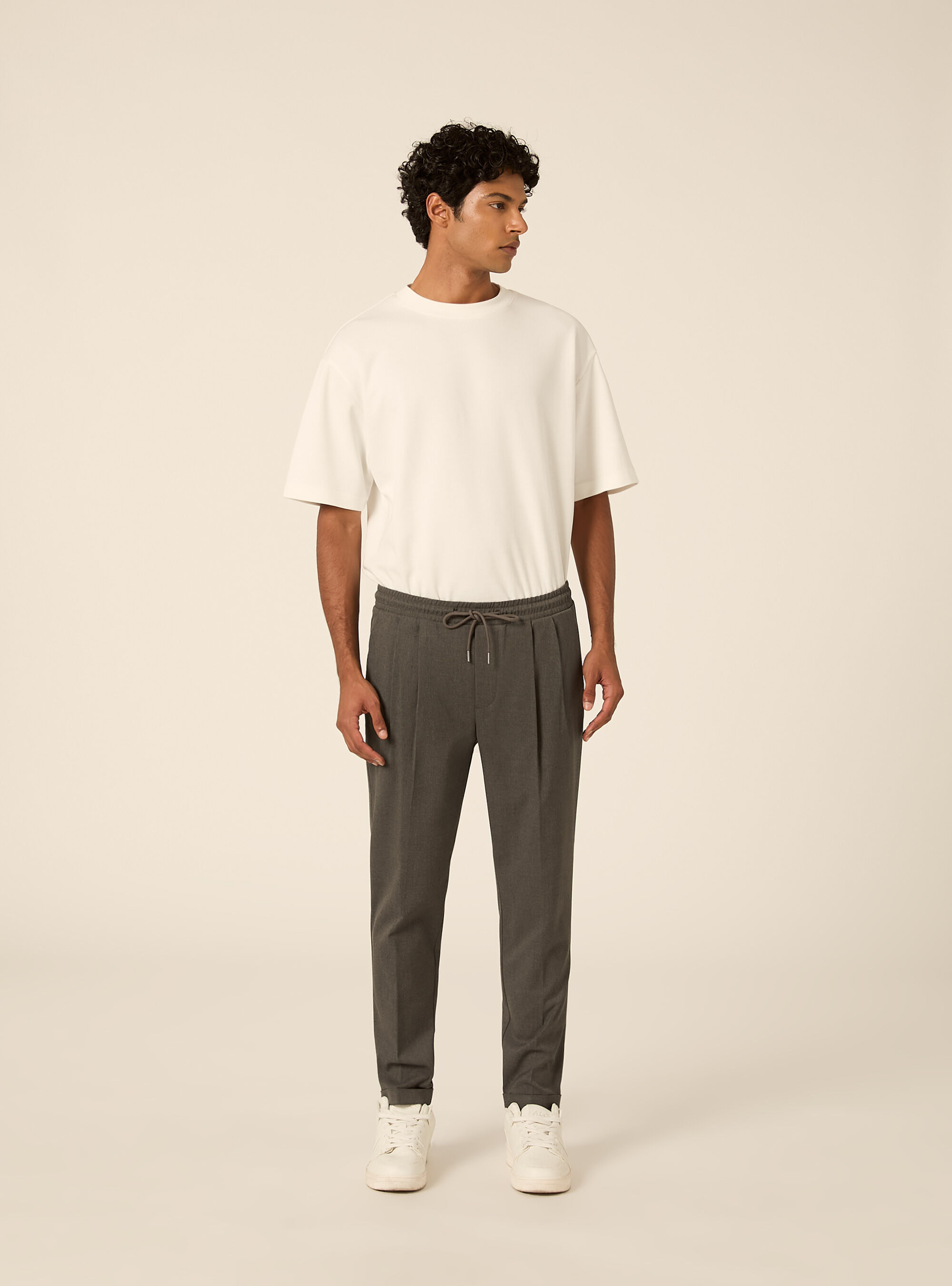 Pantalone jogger in twill