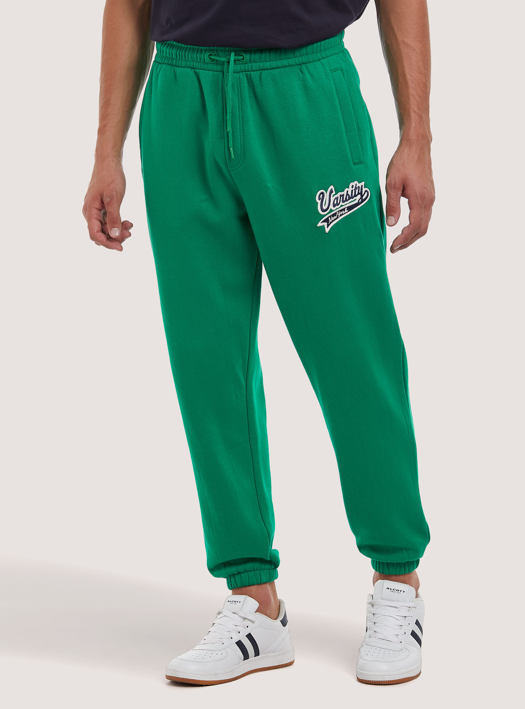 Jogger trousers with college patch