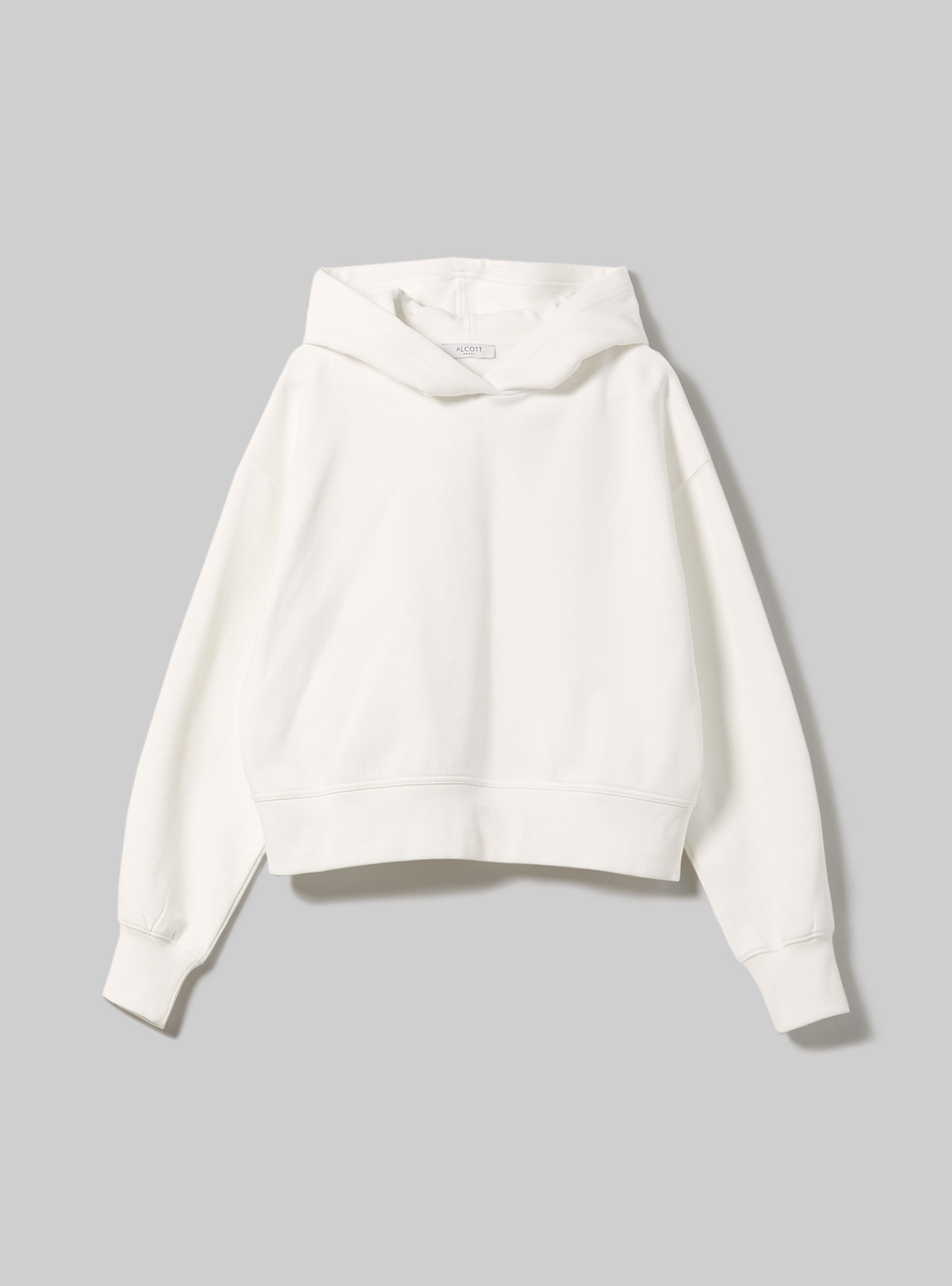 Sudadera corta con capucha ajustable, WH2 WHITE
