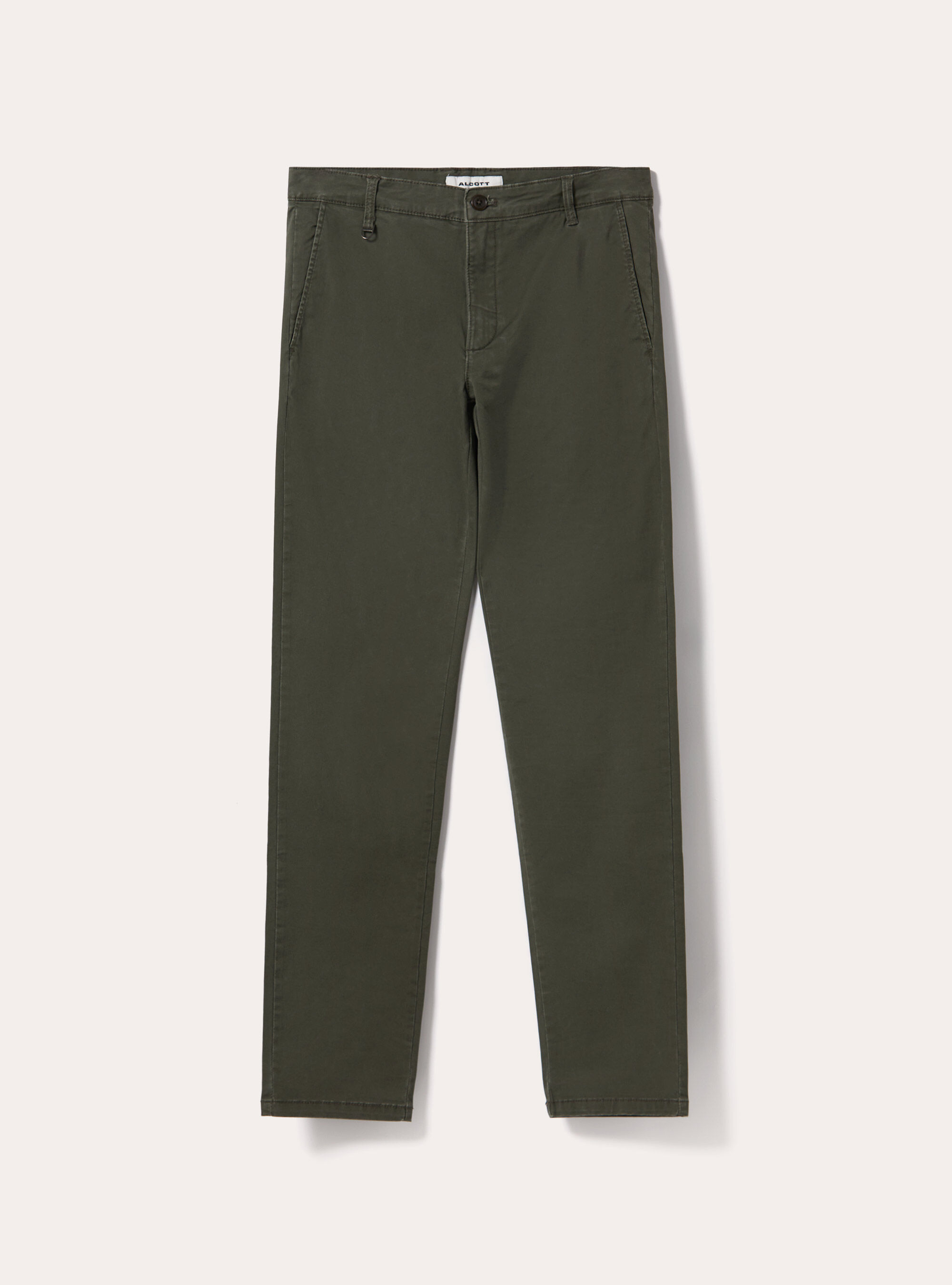 Pantal&oacute;n chino ajustado de sarga el&aacute;stica, KY2 KAKY MEDIUM
