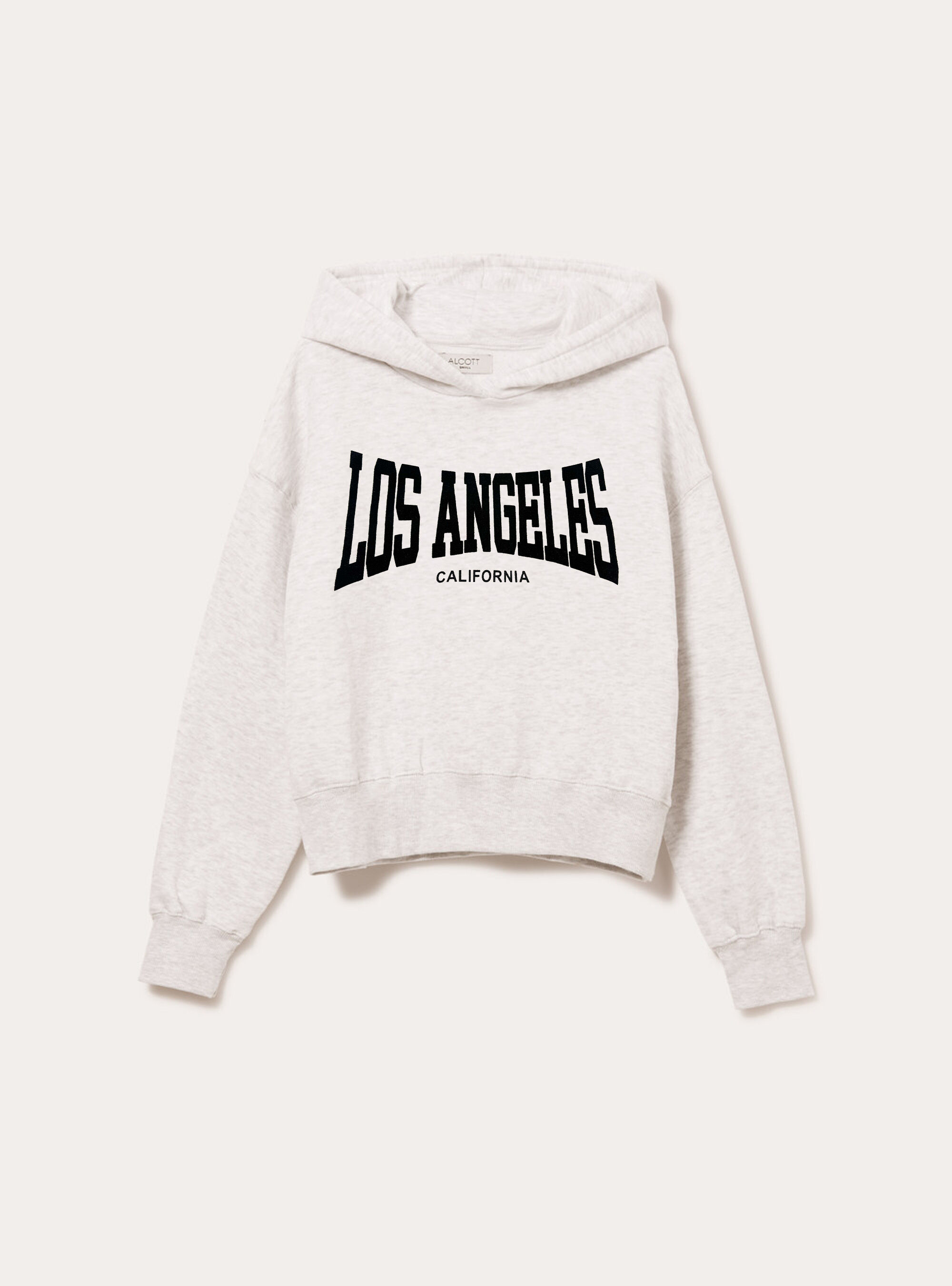 Felpa boxy con cappuccio e stampa city