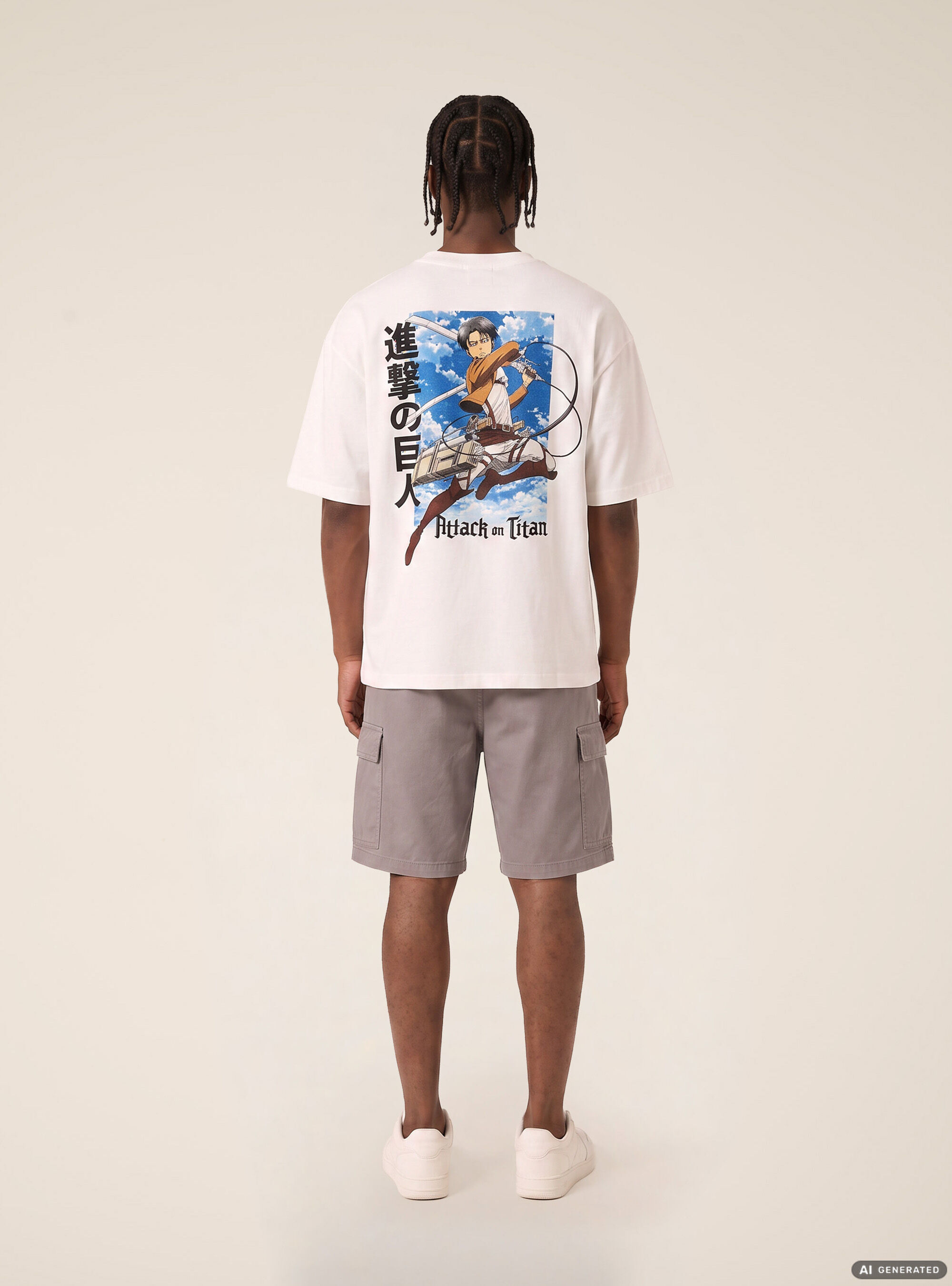 T-shirt attack on titan boxy fit