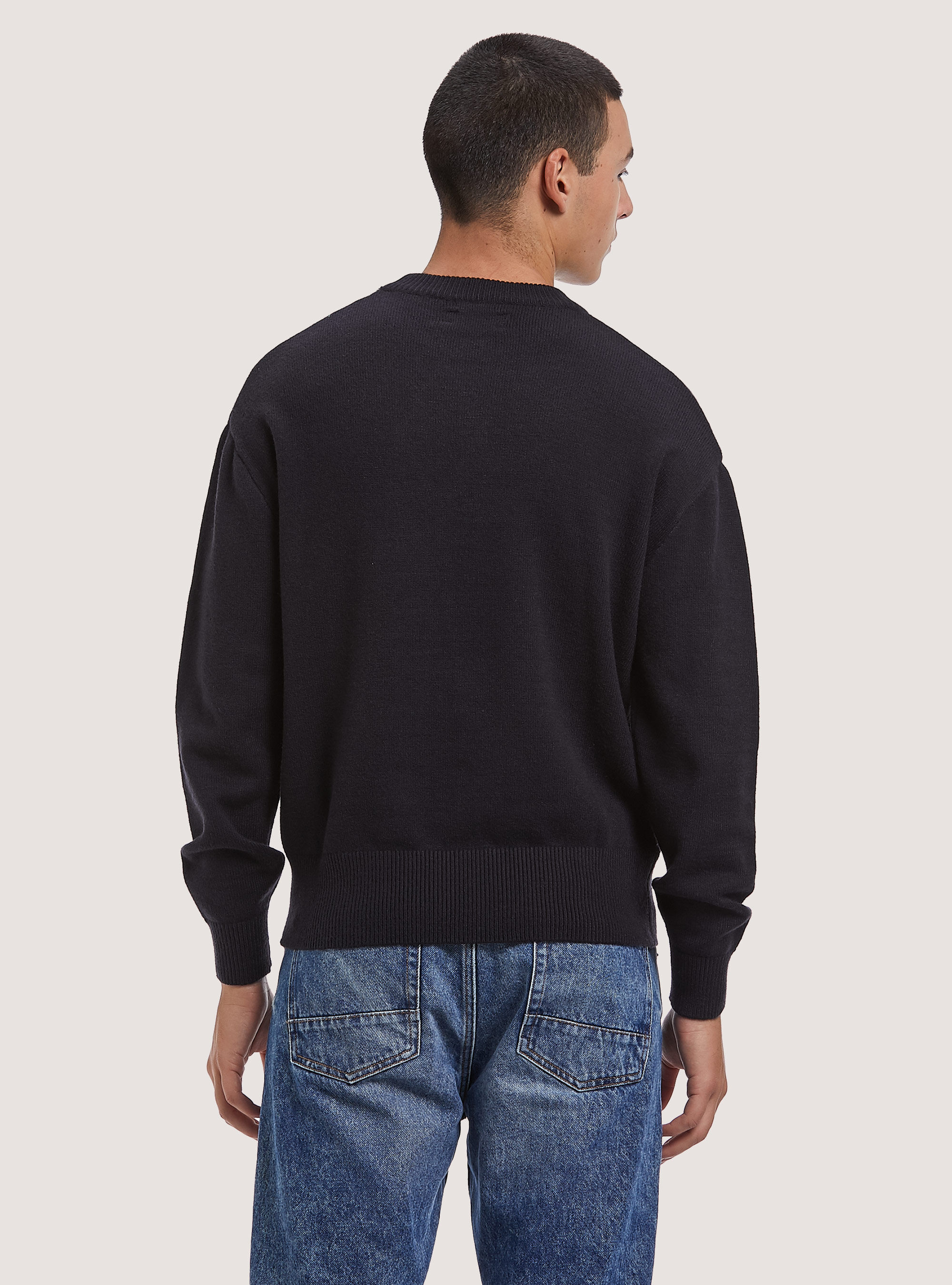 Pullover morbido boxy fit elasticizzato, NA1 NAVY DARK
