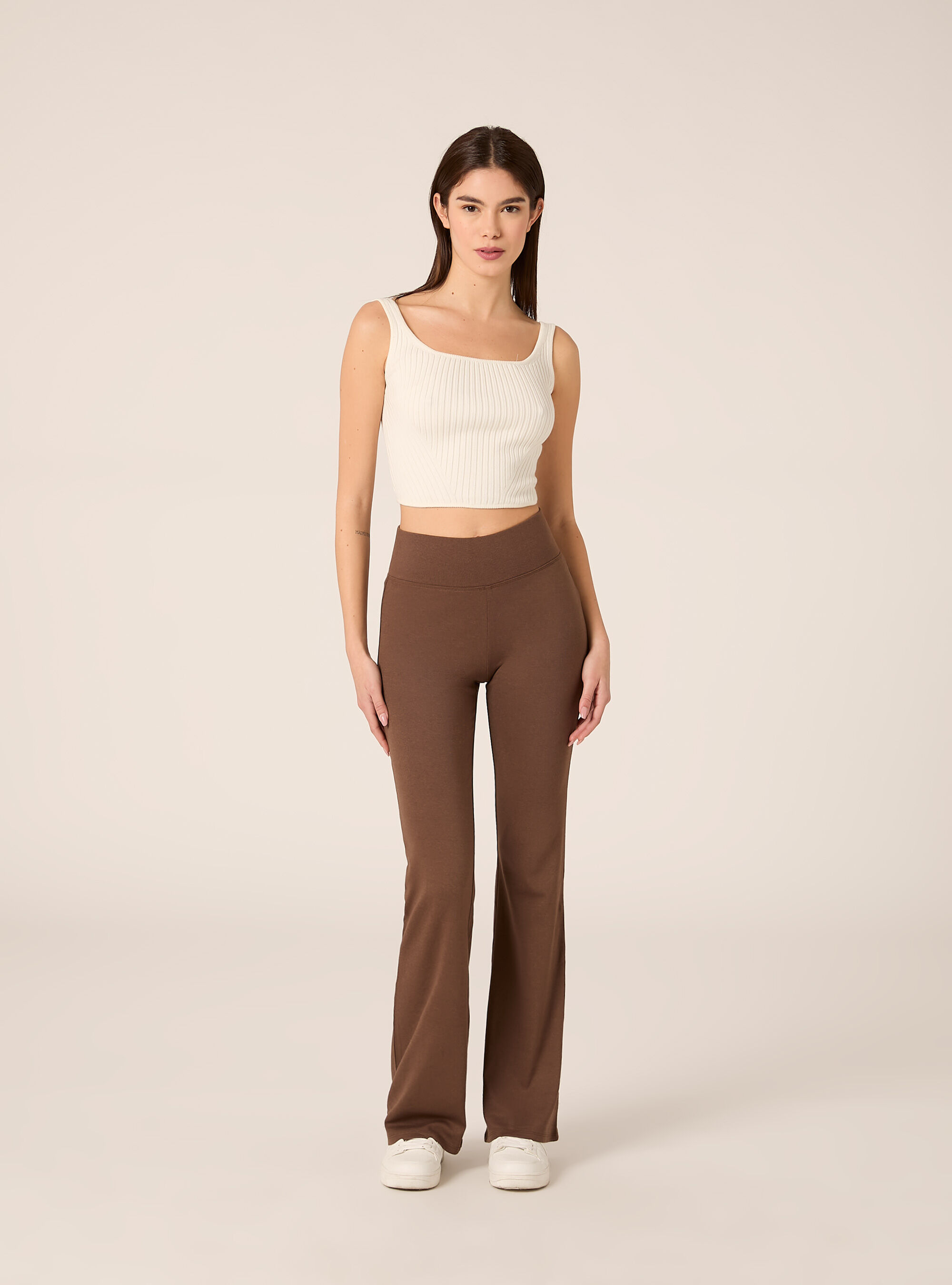 Leggings flare, BR2 BROWN MEDIUM