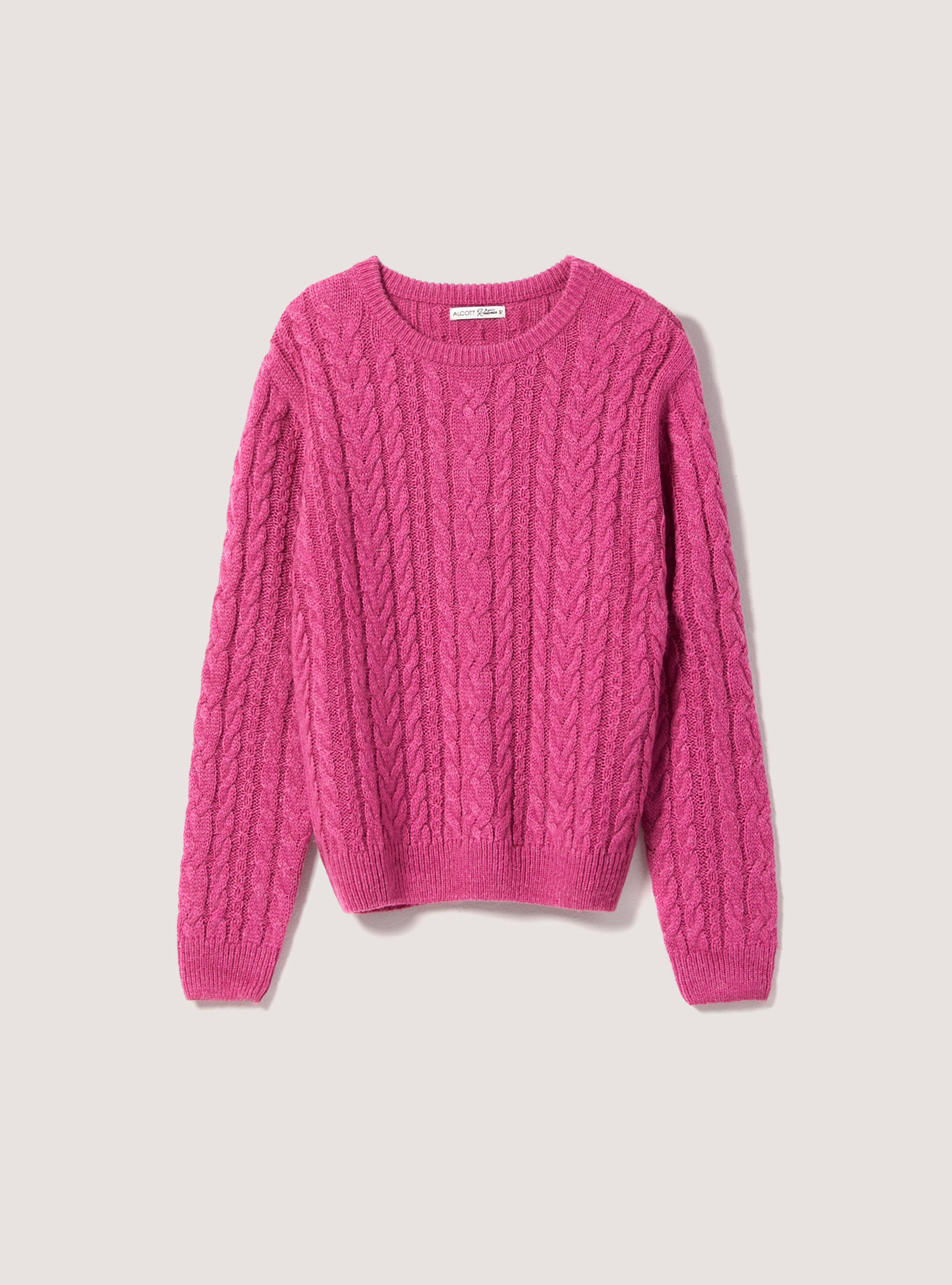 Pullover con trecce, MFX3 FUXIA MEL LIGHT
