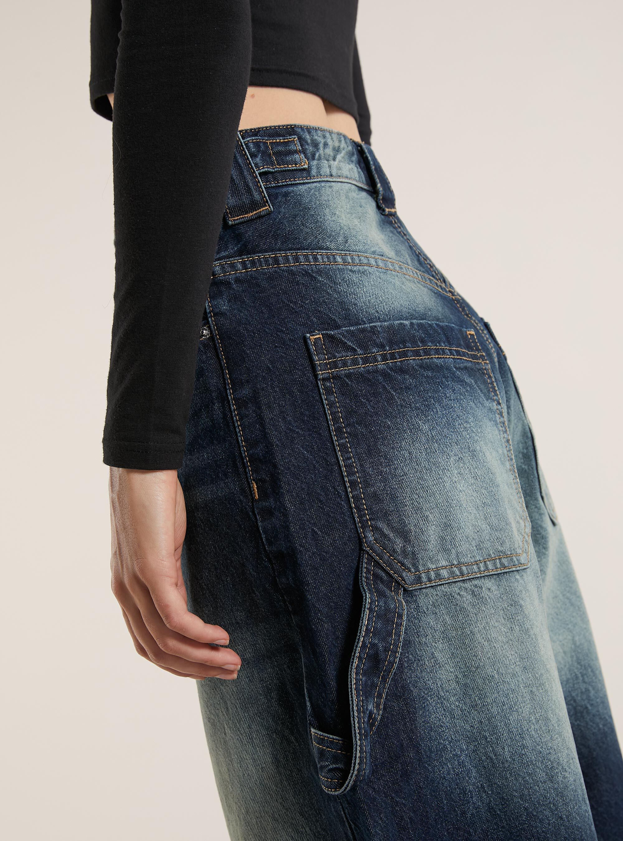 Carpenter balloon jeans with adjustable waist
