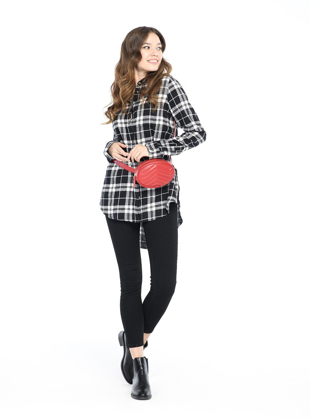 Camicia Lunga A Quadri Alcott Cf1634do