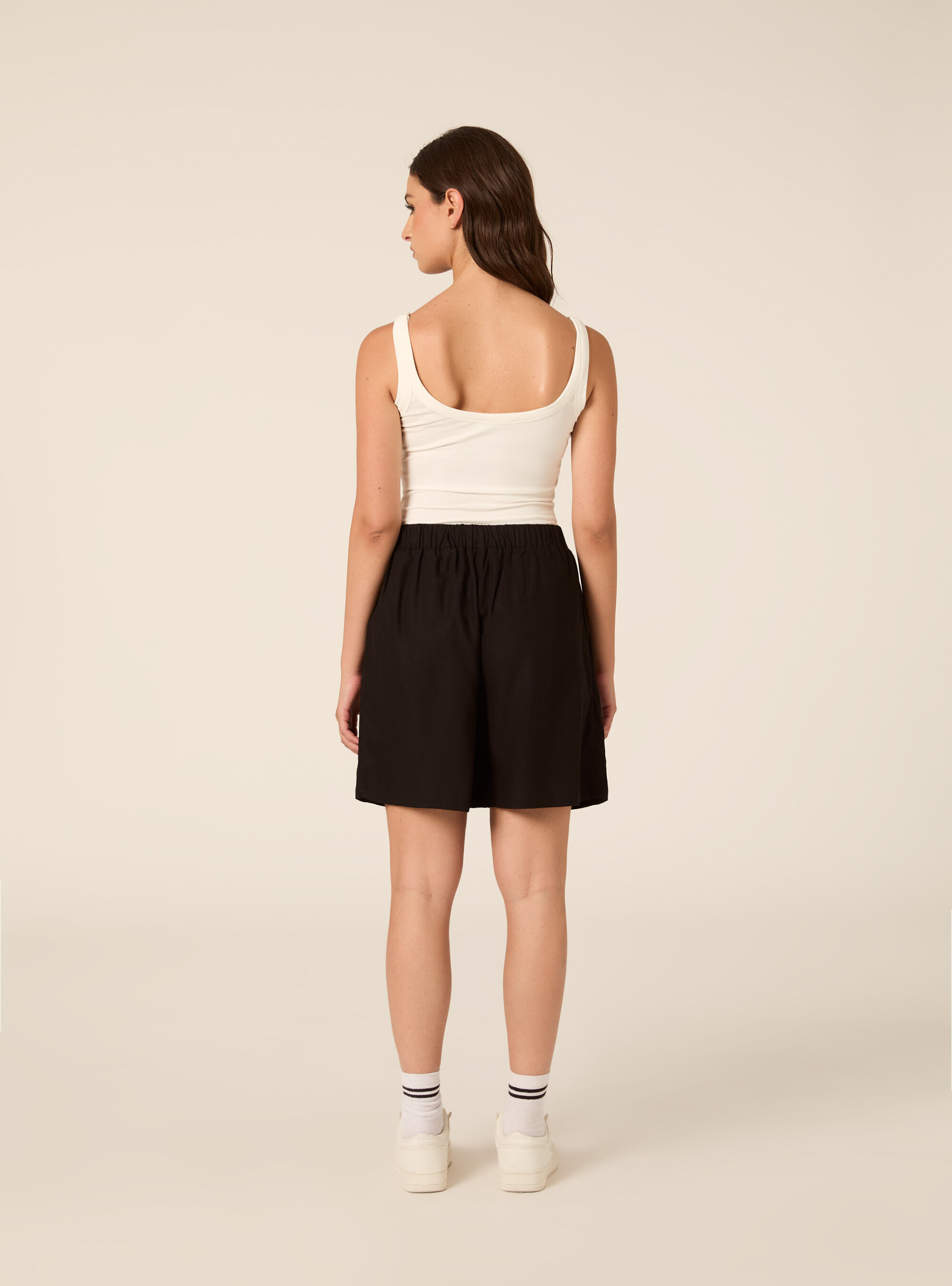 Shorts con elastico sul dietro, BK1 BLACK