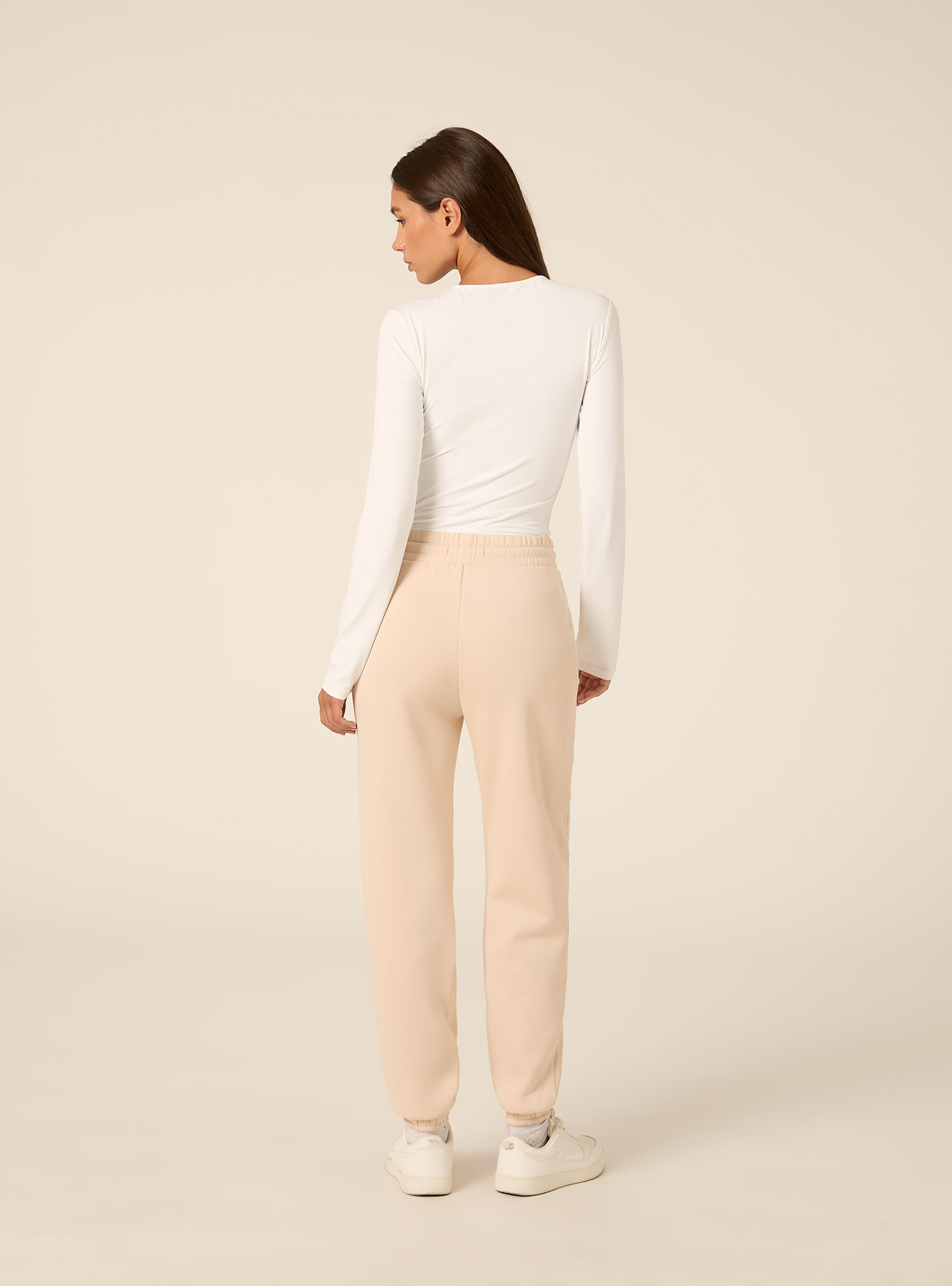 Jogger basic tinta unita, CR3 CREAM LIGHT