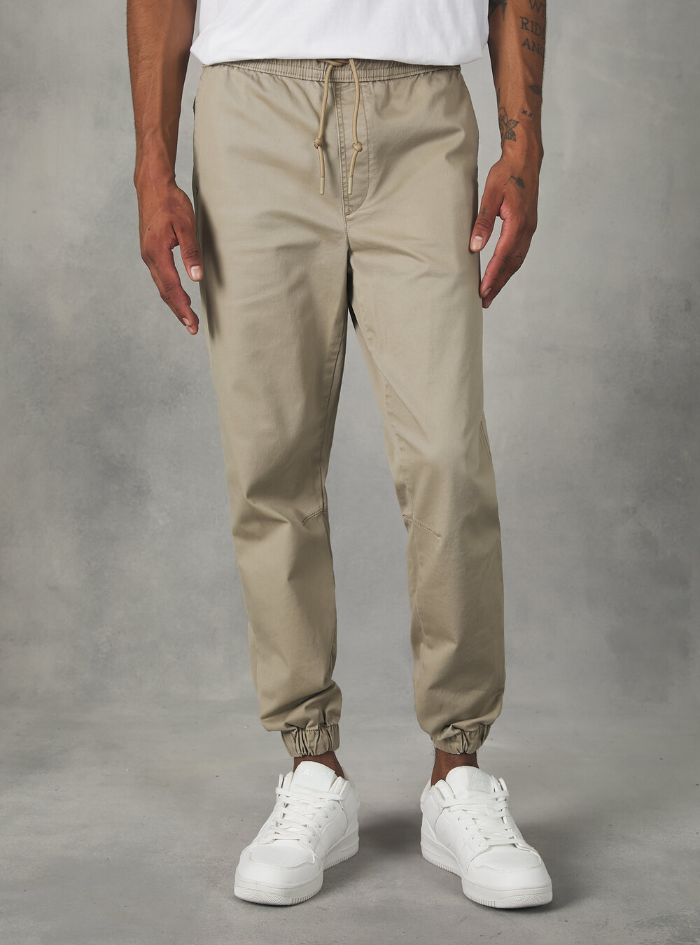 Pantalon de jogging homme en coton avec cordon de serrage et