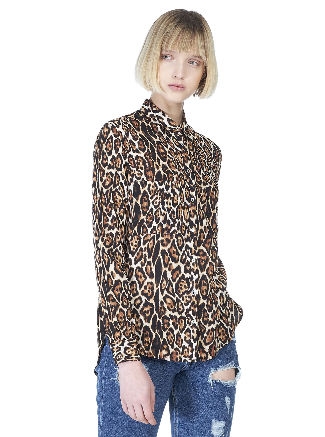 Camicia comfort fit stampa animalier