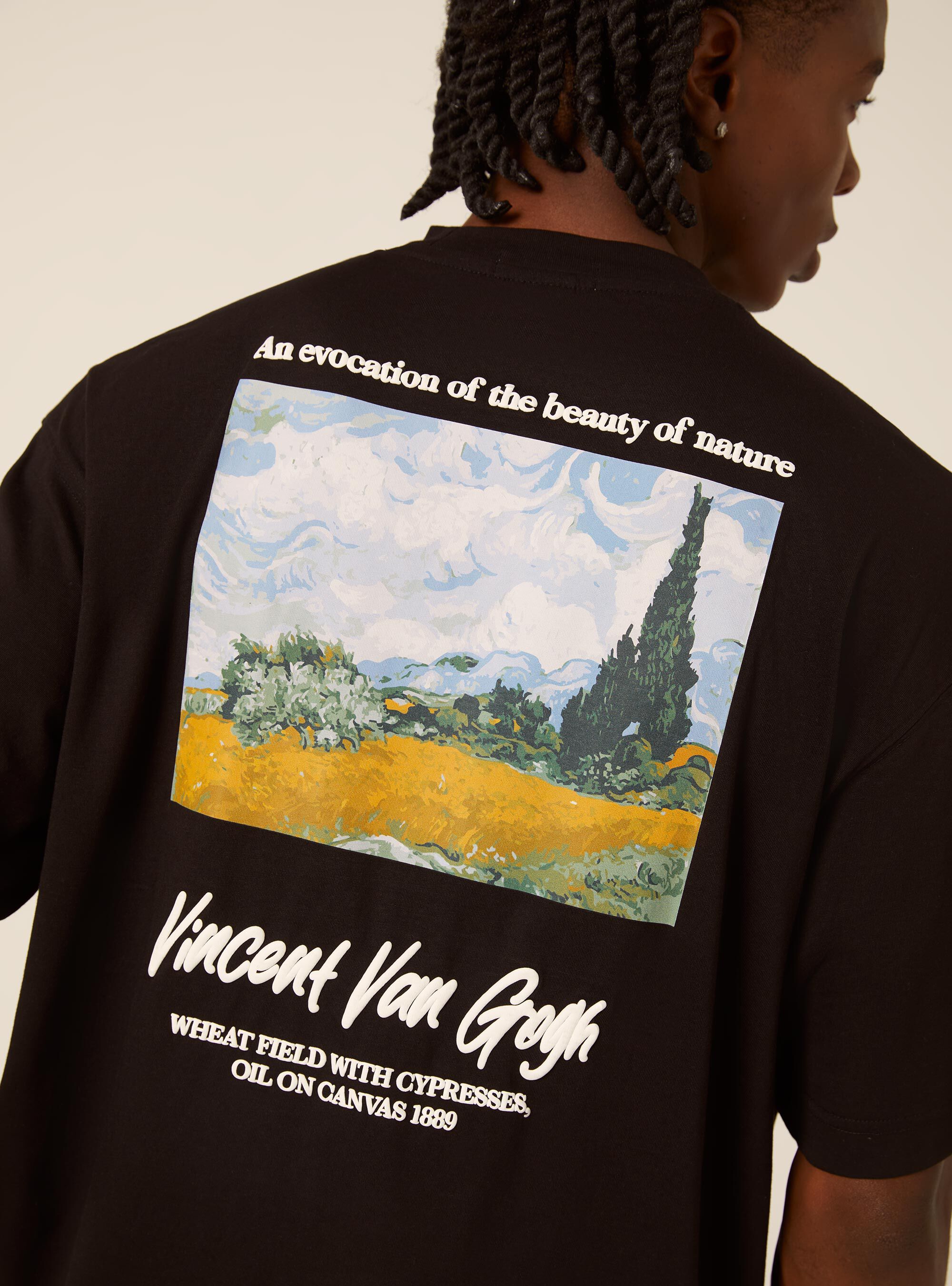 Van Gogh oversized t-shirt / ALCOTT, BK1 BLACK
