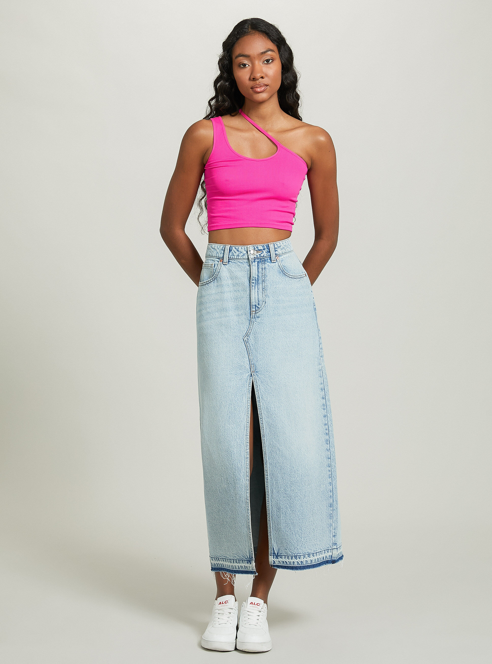 Denim long skirt Alcott Women s catalog alcott storefront