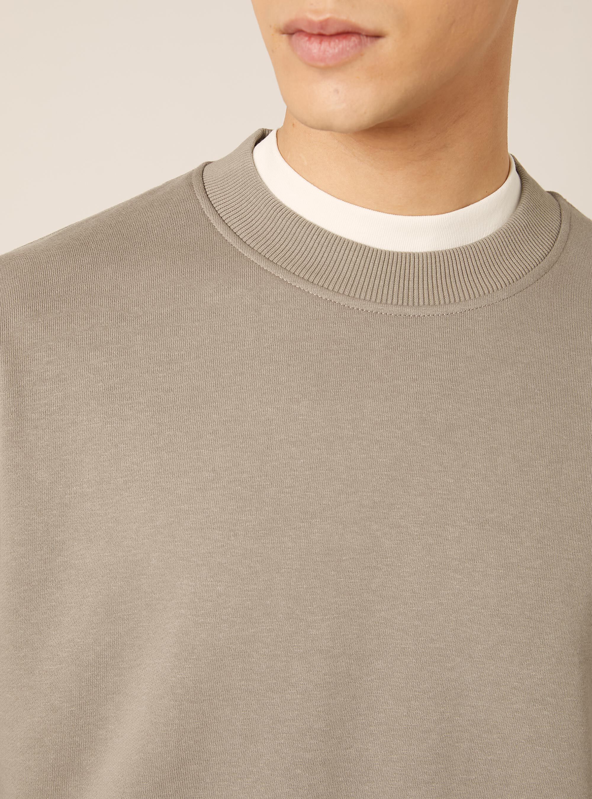 Felpa girocollo basica boxy fit, GY2 GREY MEDIUM