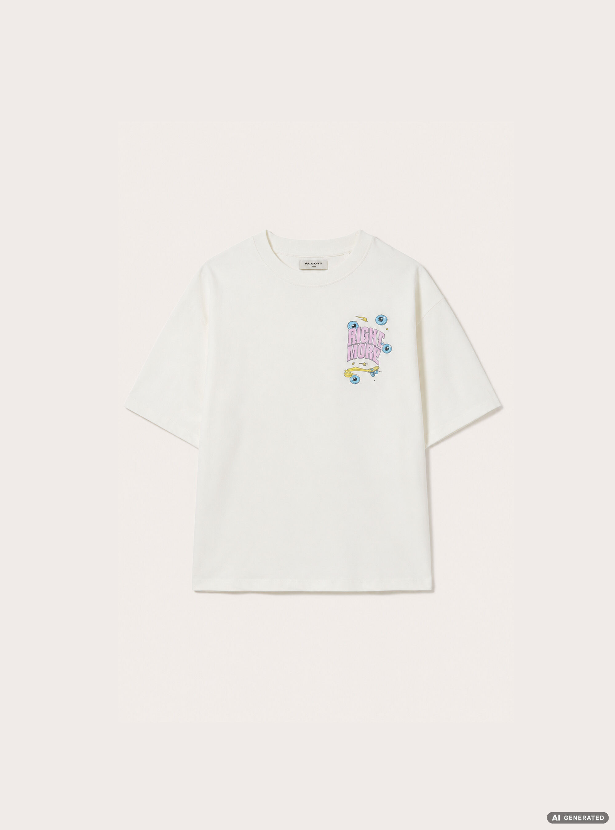 T-shirt rick and morty boxy fit, WH2 WHITE