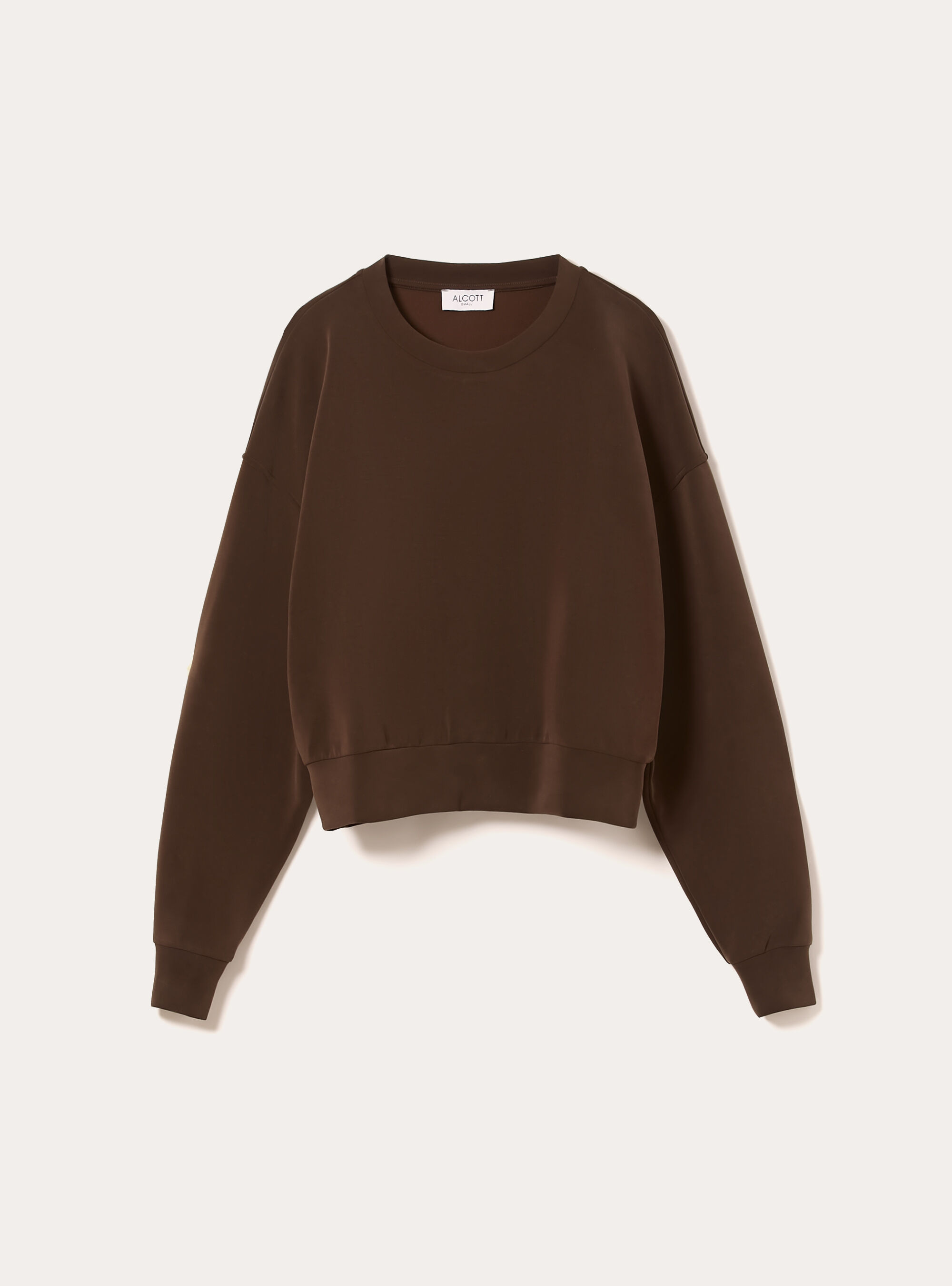 Soft touch sweatshirt, BR1 BROWN DARK