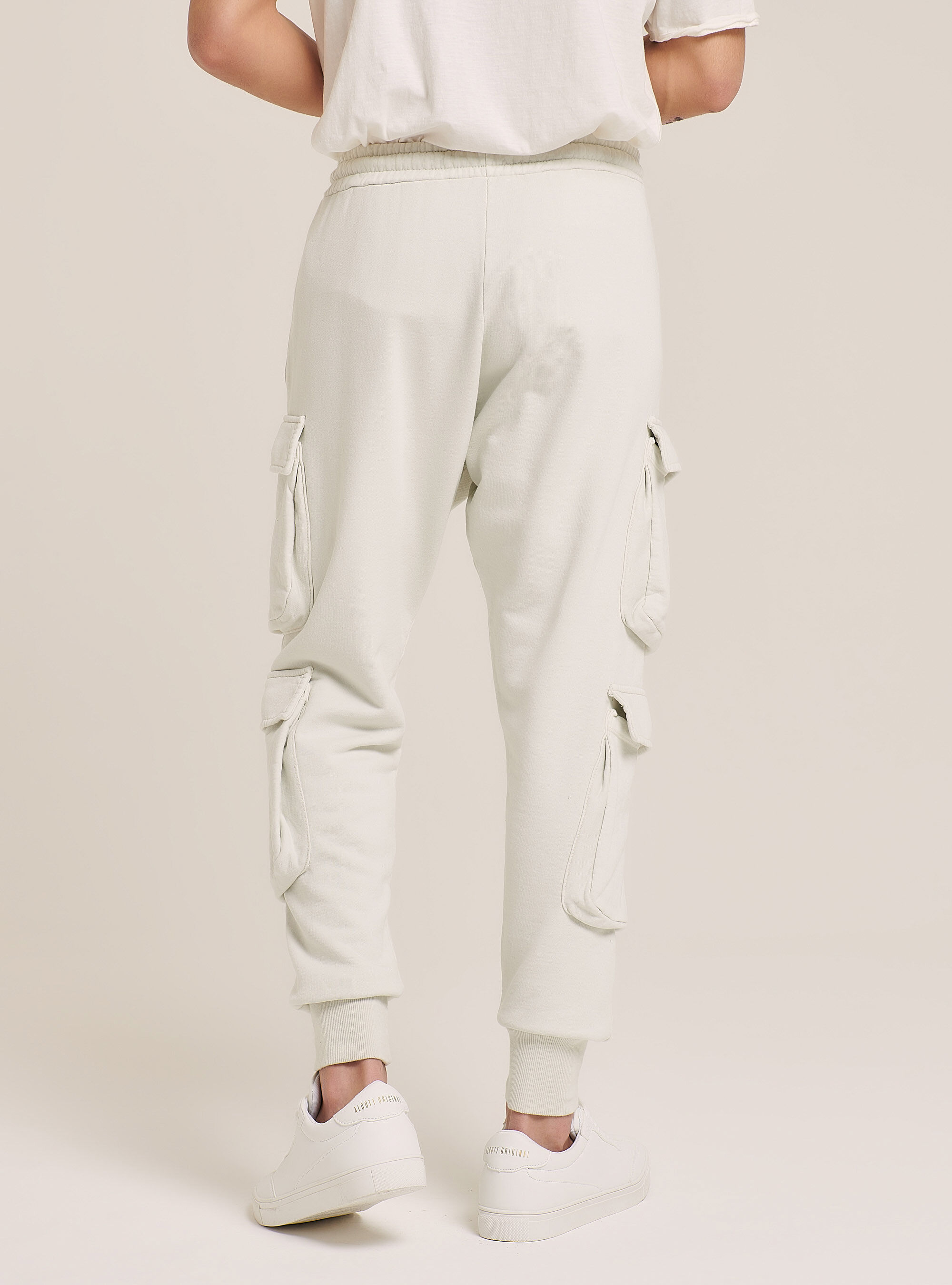 Jogger trousers in cotton, C141 CREAM