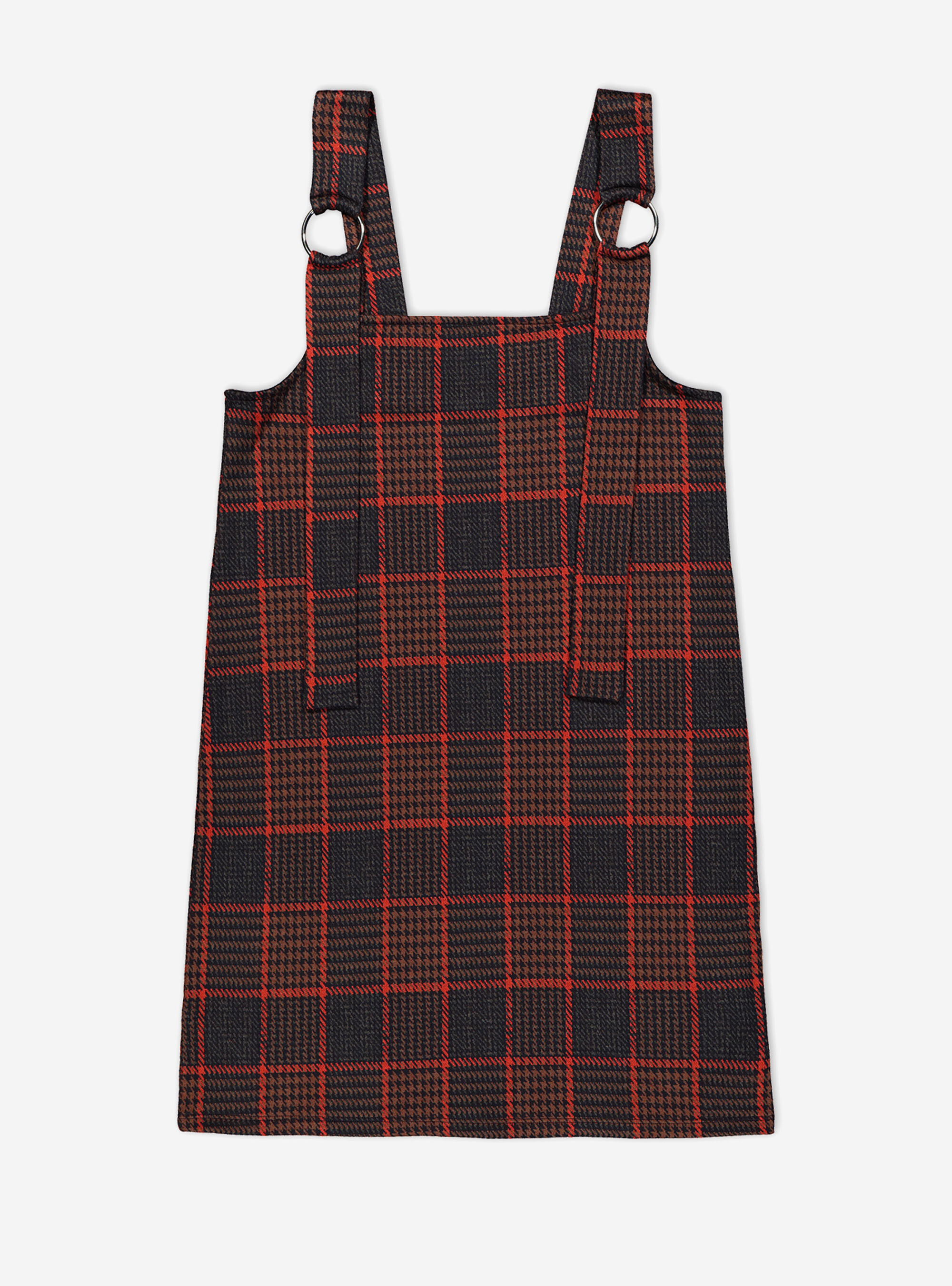 Salopette courte &agrave; carreaux, PIED DE POUL