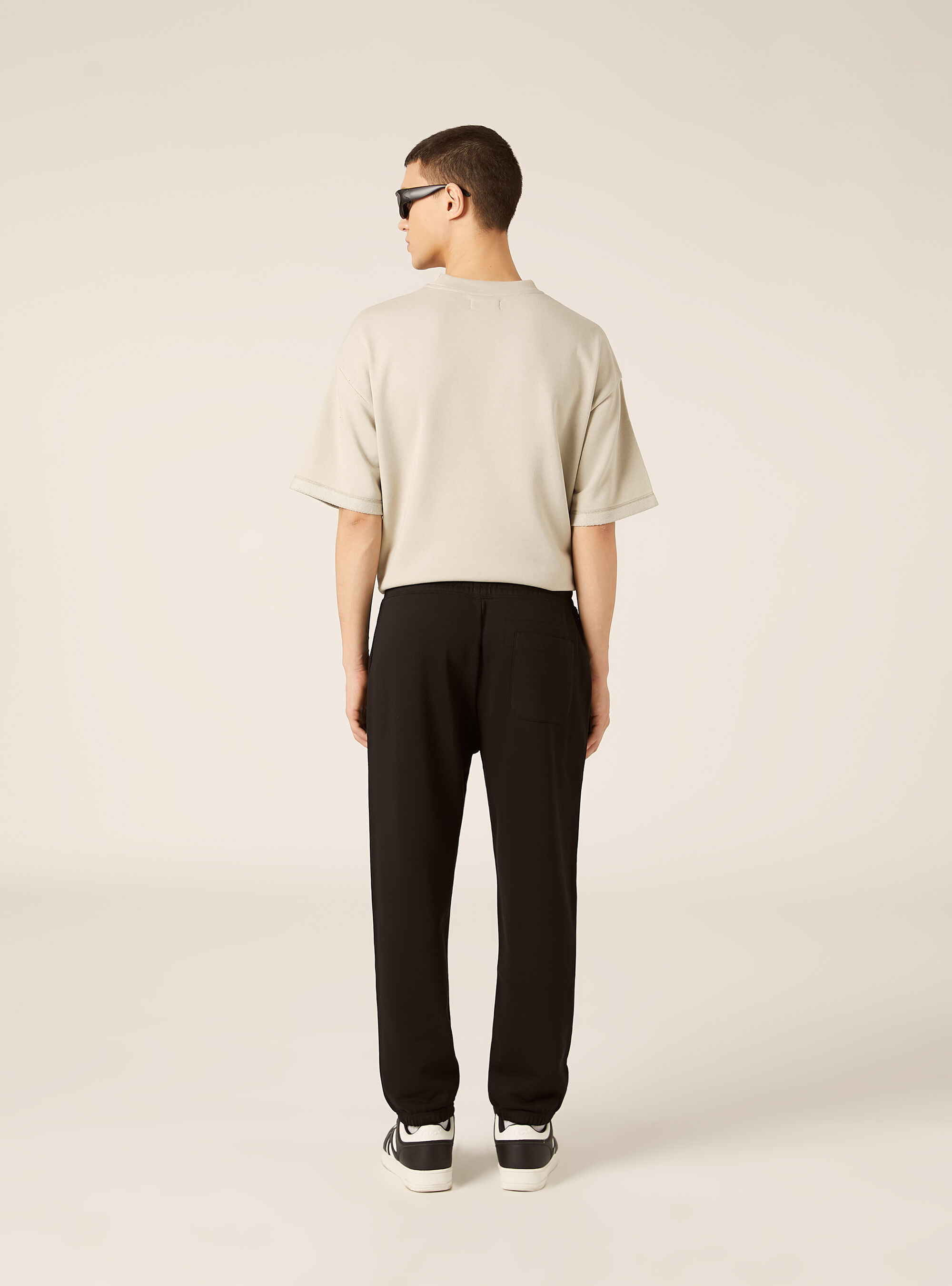 Pantaloni jogger in felpa, BK1 BLACK