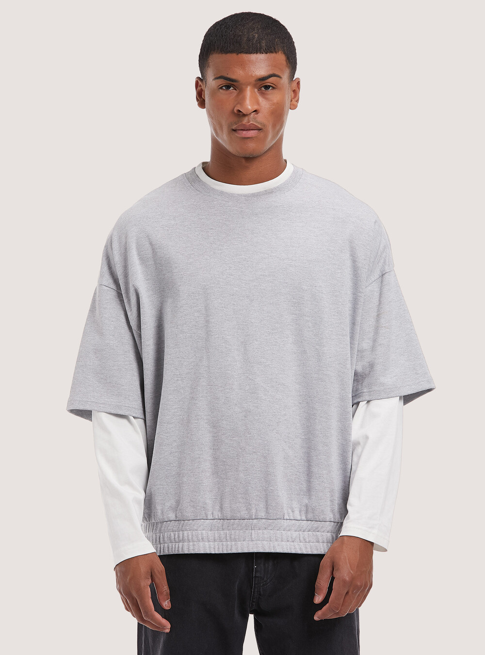 Oversized double sleeve sweatshirt