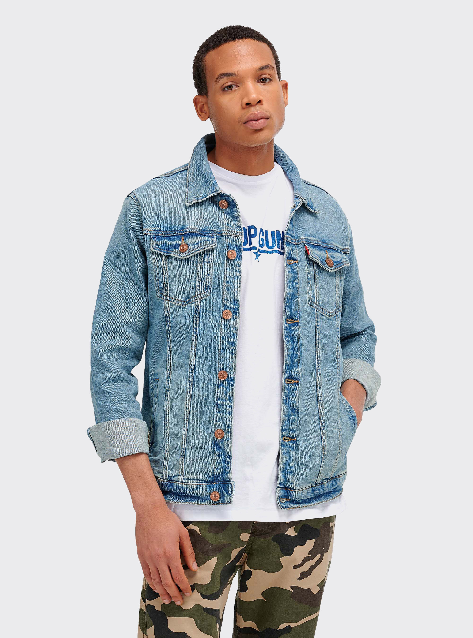 Giubbino denim regular fit