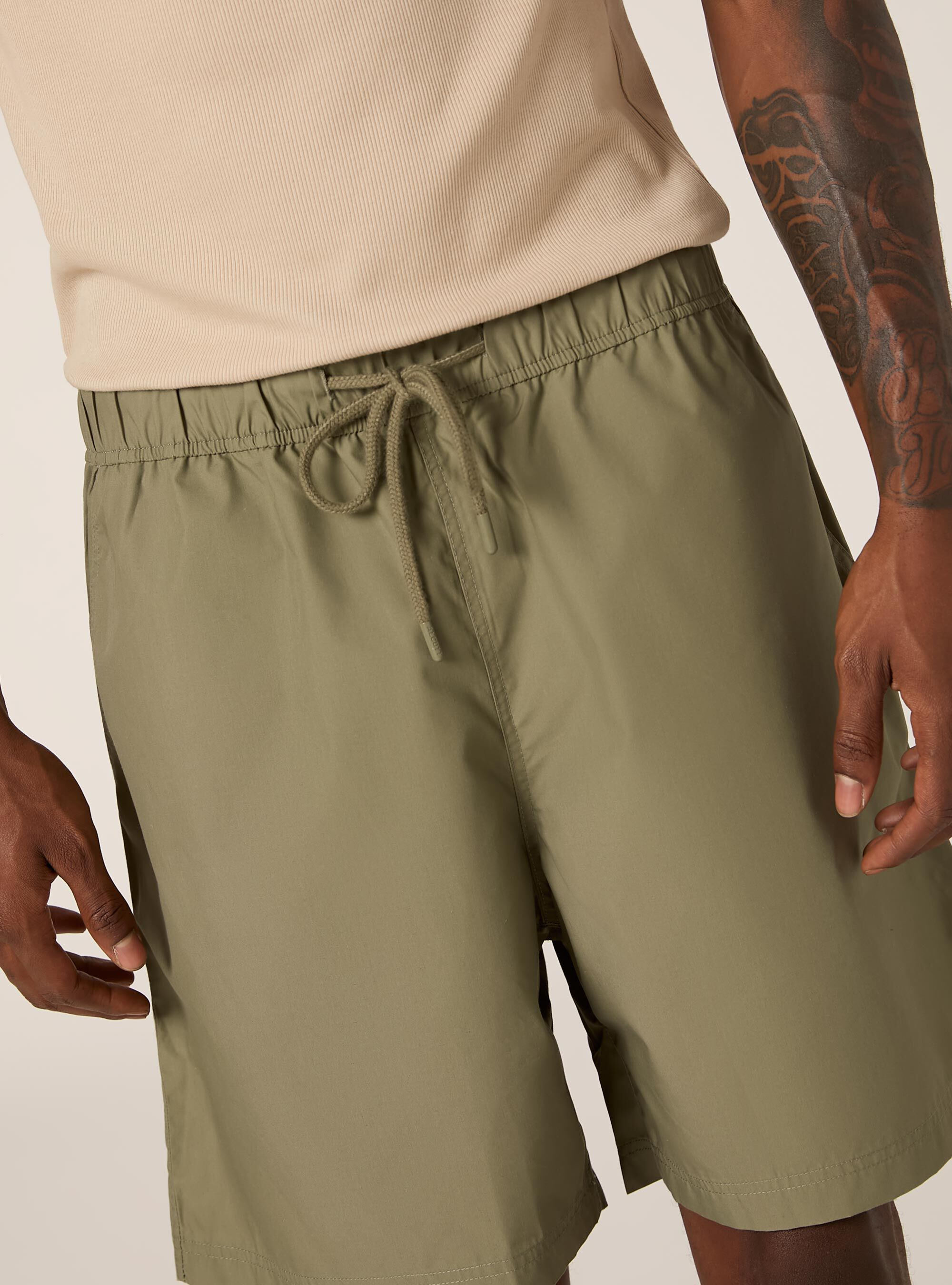 Boxy Fit Poplin Bermuda Shorts, KY2 KAKY MEDIUM