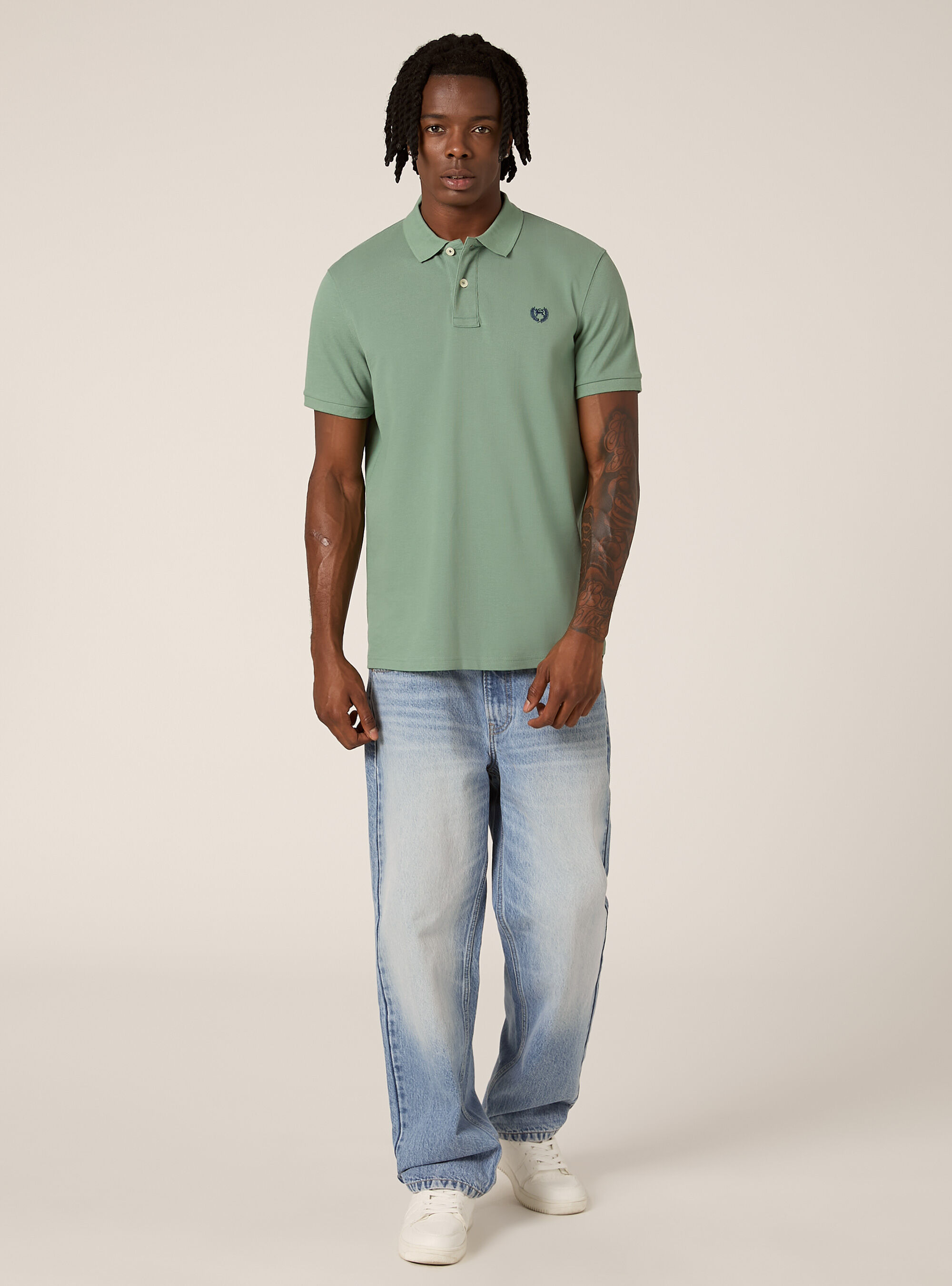 Polo de piqu&eacute; de algod&oacute;n con bordado