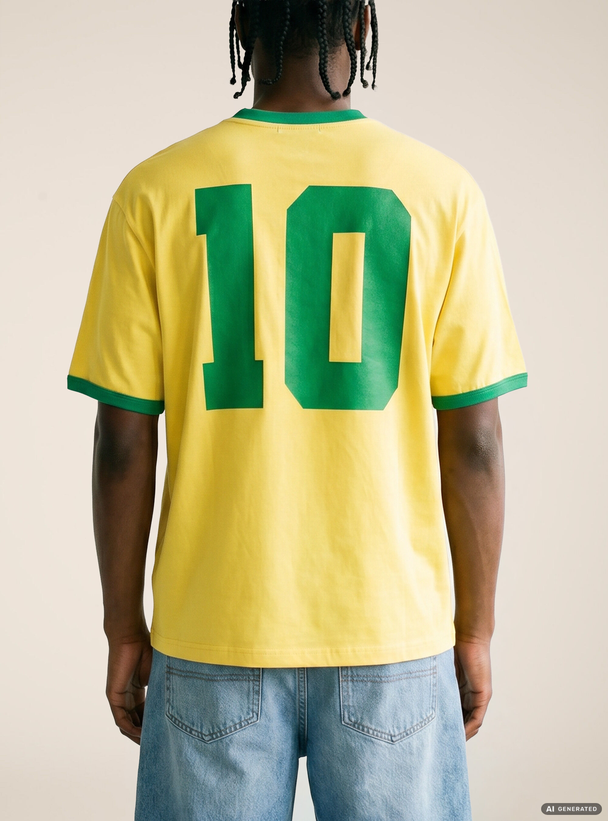 T-Shirt Ringer Coupe Regular avec Imprim&eacute; Graphique National, YE2 YELLOW MEDIUM