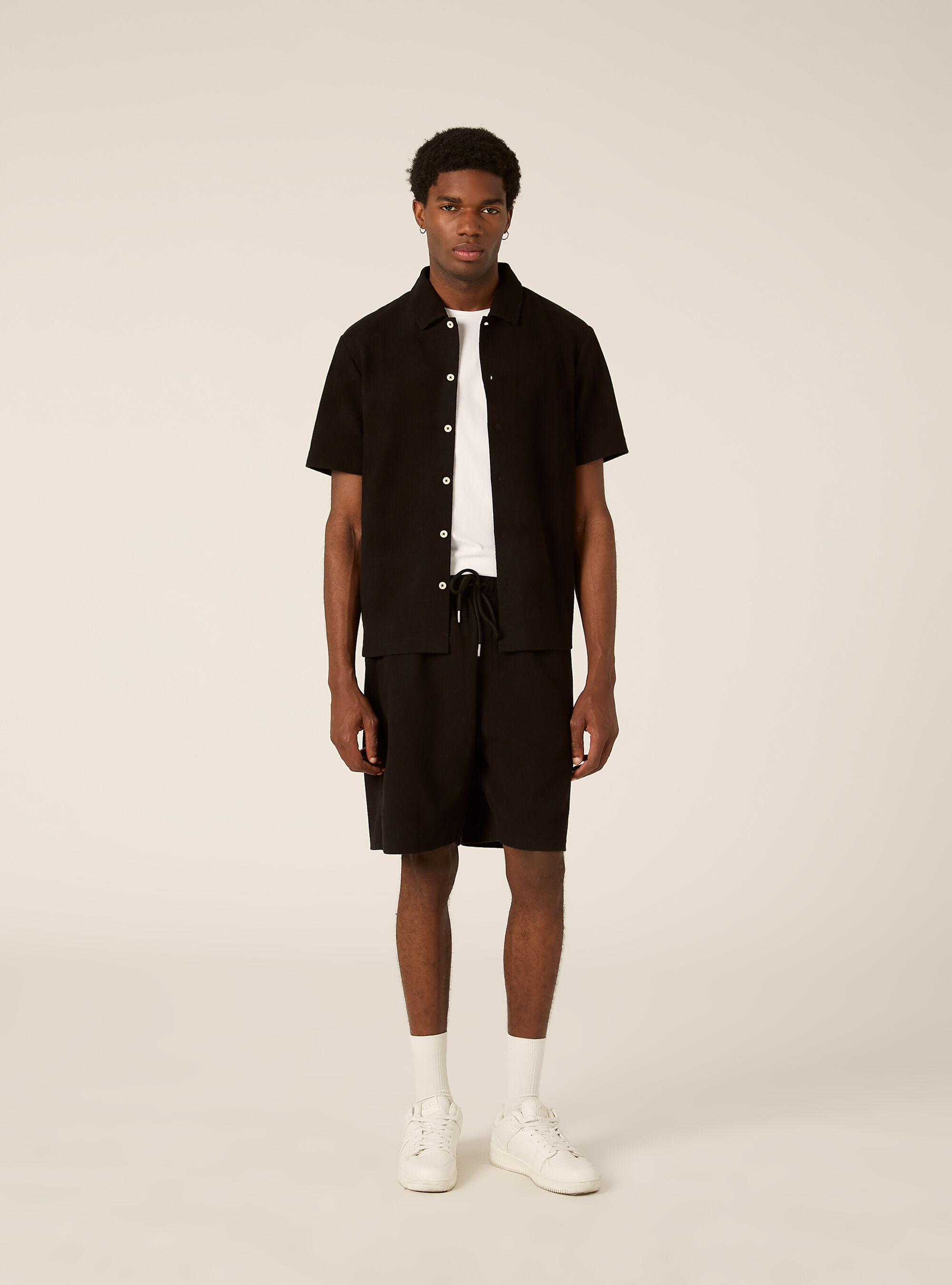 Bermuda in jersey reguar fit, BK1 BLACK