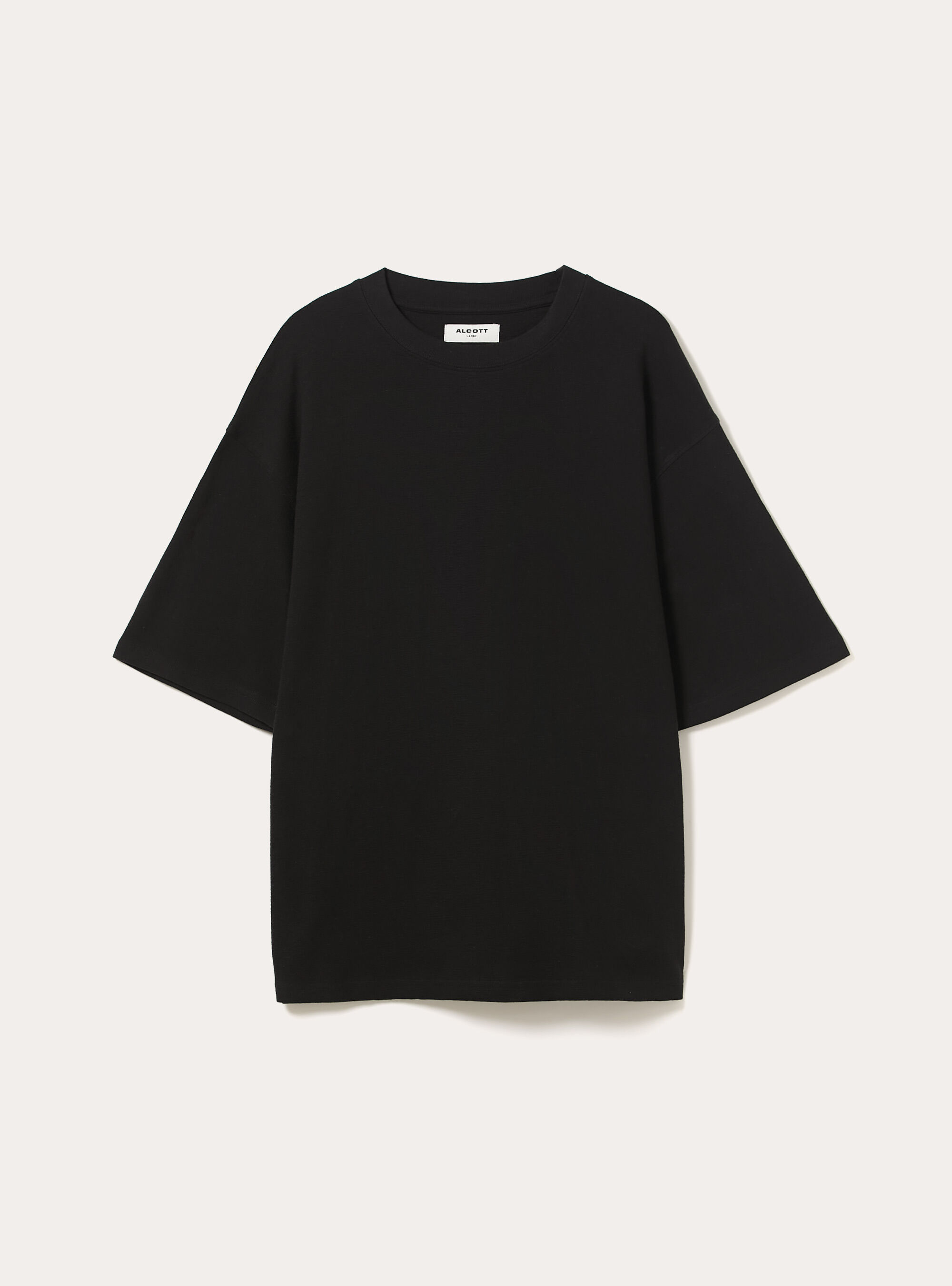 T-shirt in jersey texture fit boxy, BK1 BLACK