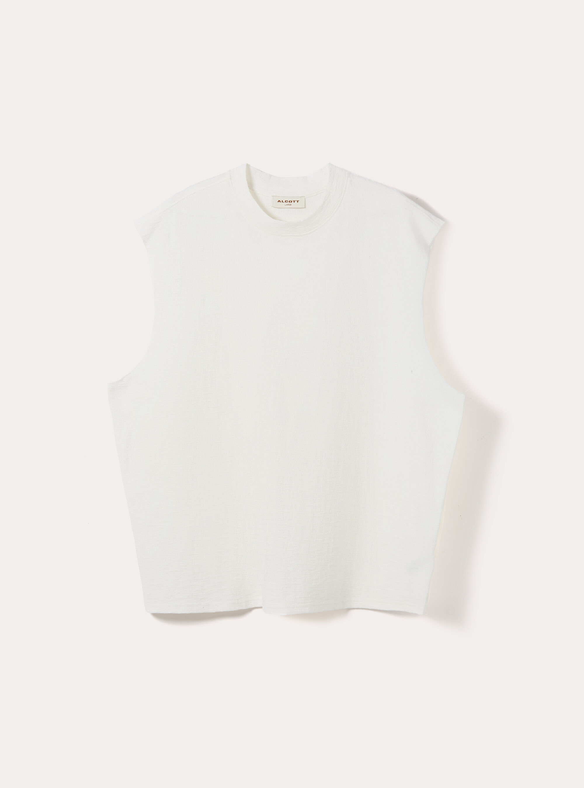 Canotta boxy fit  in jersey texture, WH2 WHITE