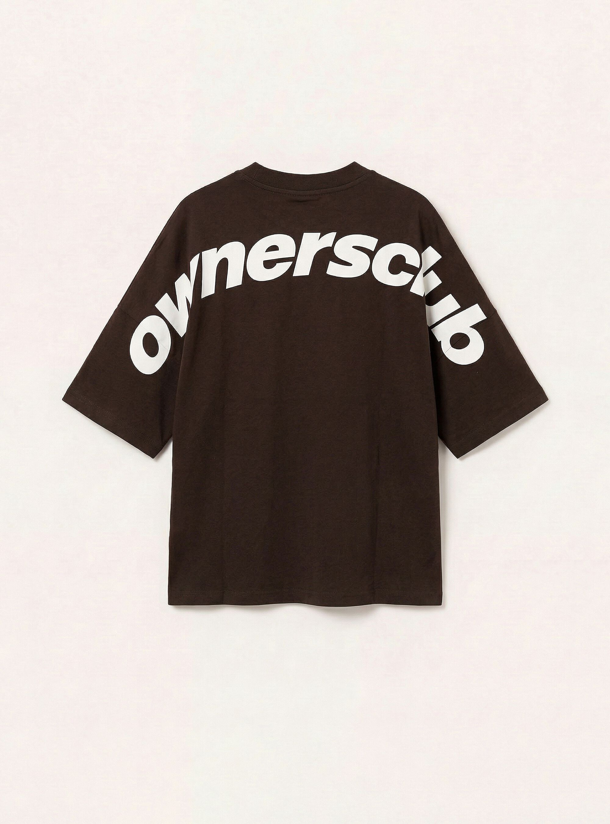 Bedrucktes T-Shirt in Boxy-Fit, BR1 BROWN DARK