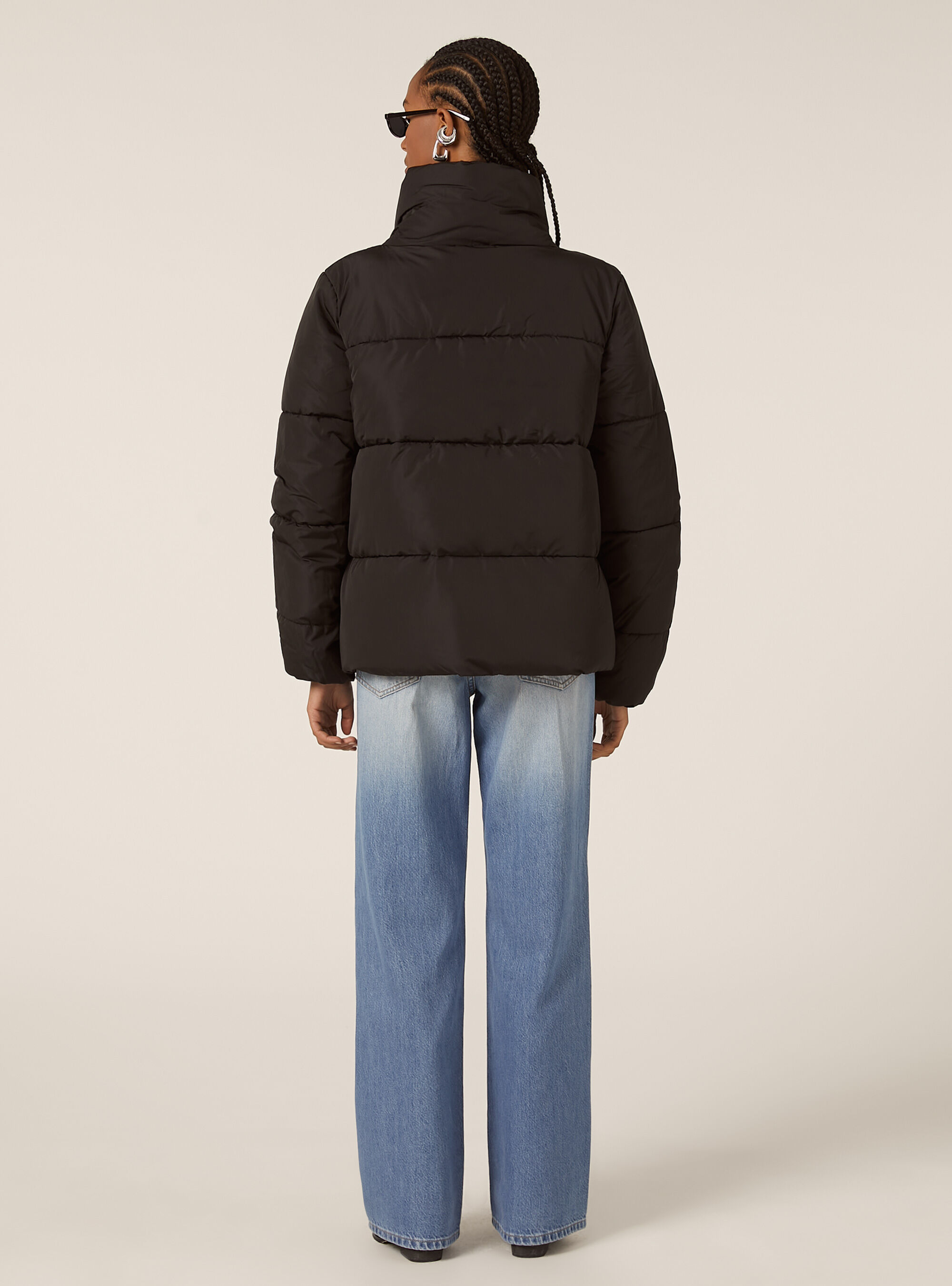 Padded Puffy Jacket, BK1 BLACK