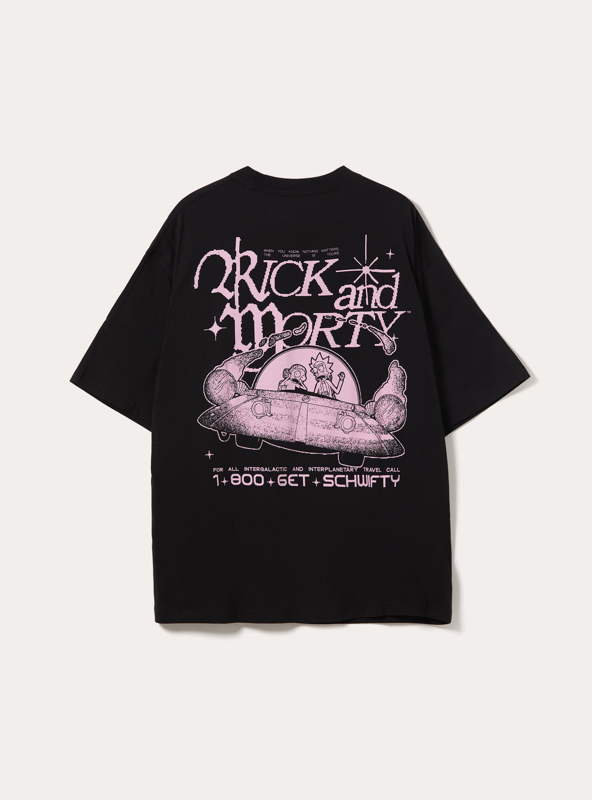 Camiseta con Estampado Rick y Morty, BK1 BLACK