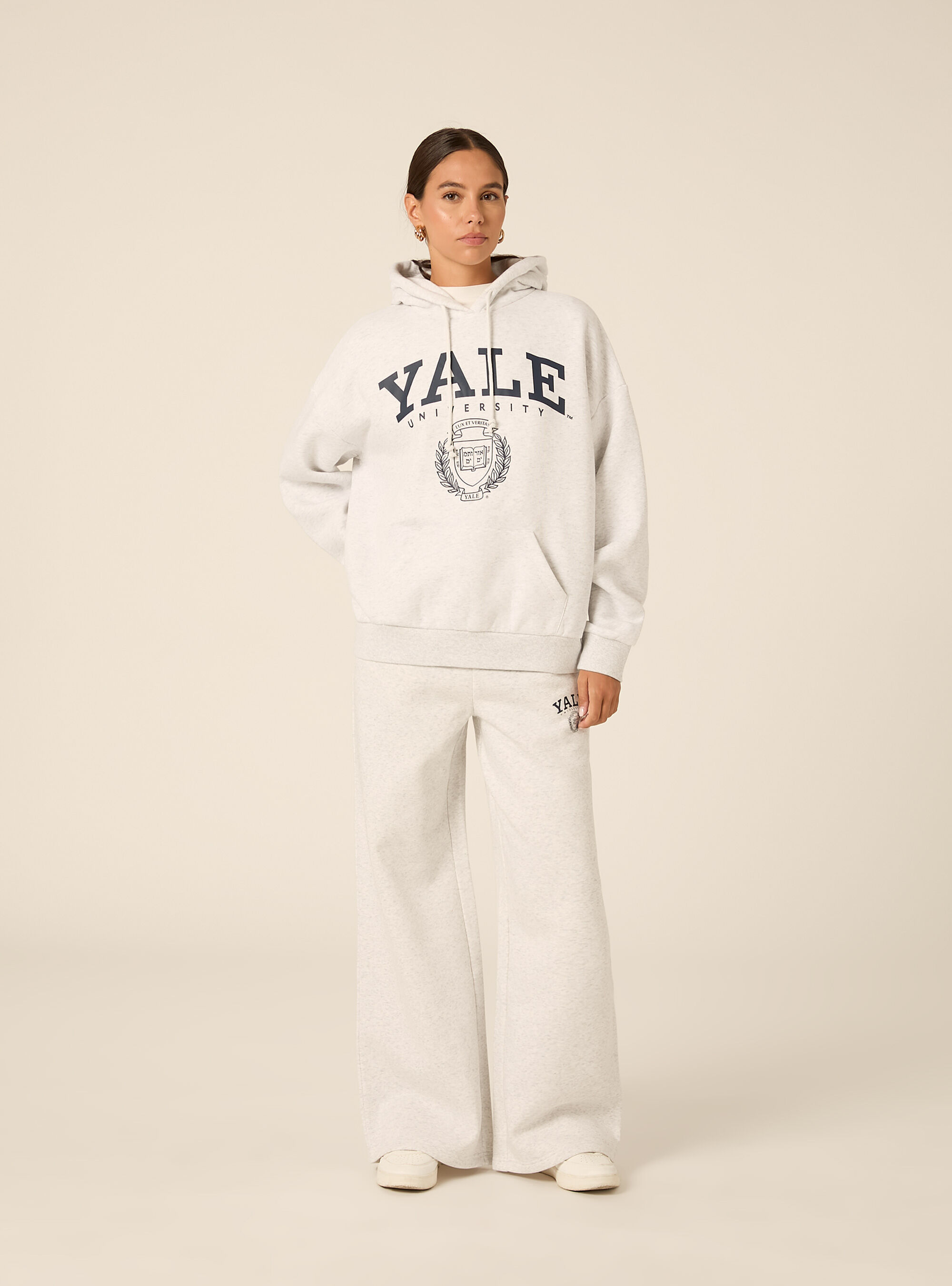 Pantaloni wide leg licenza yale