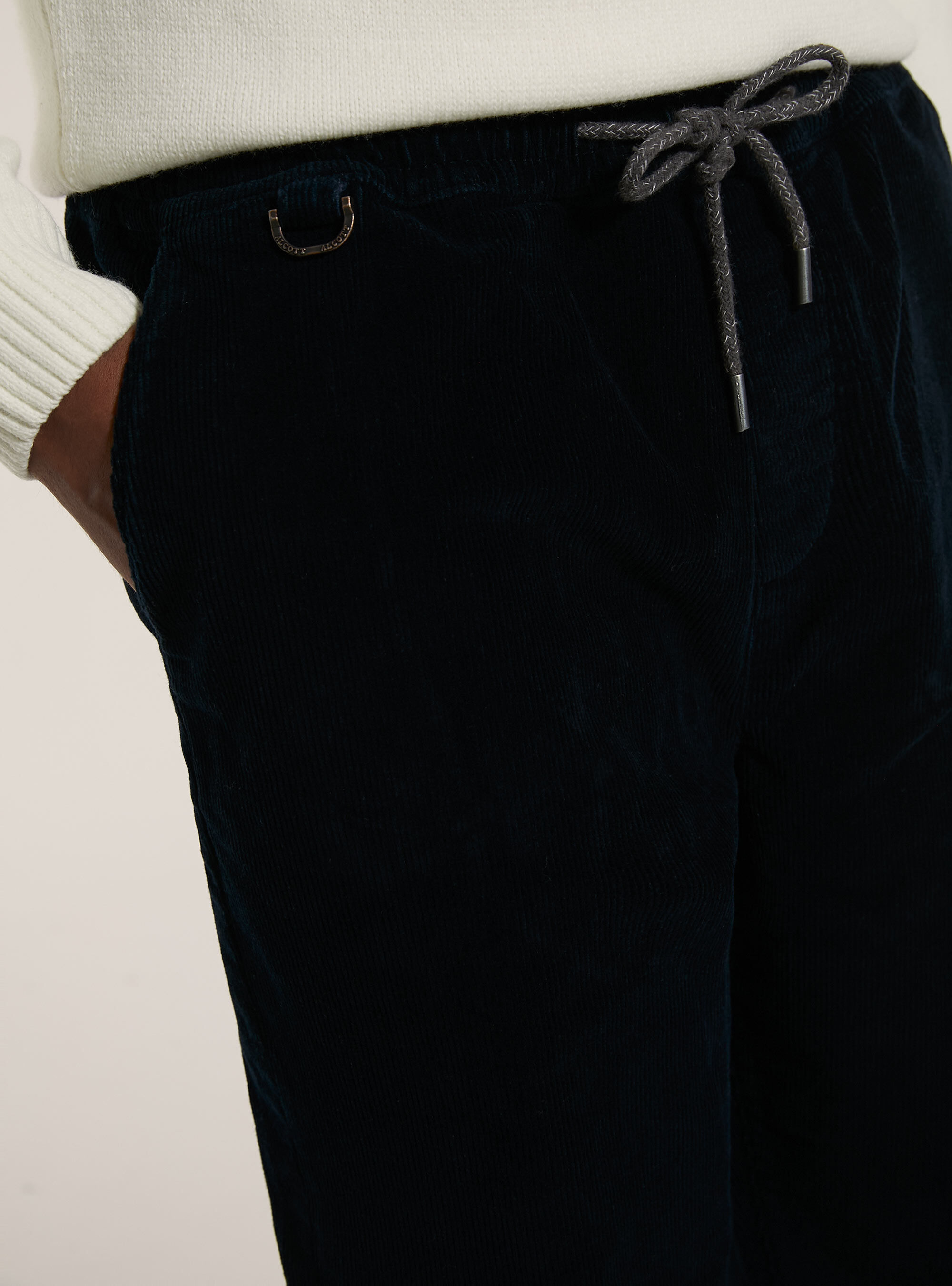 Pantalon de jogging en velours cotel&eacute;, NA1 NAVY DARK
