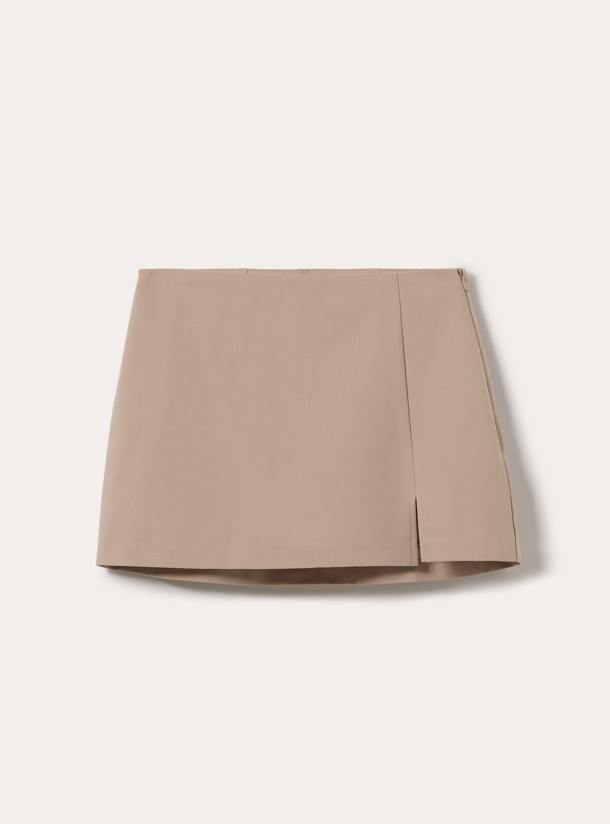 Skort mini tinta unita, BG2 BEIGE MEDIUM