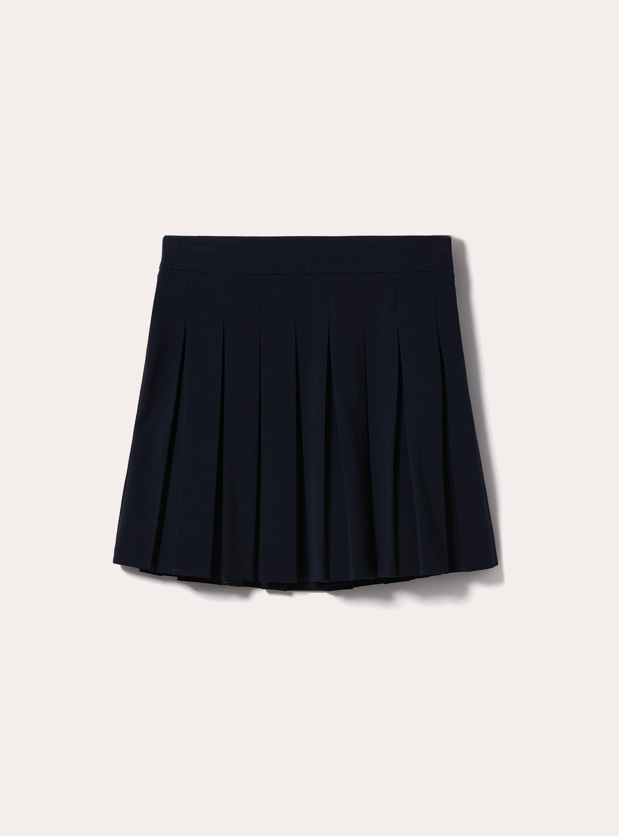 Gonna mini a pieghe tinta unita, NA1 NAVY DARK