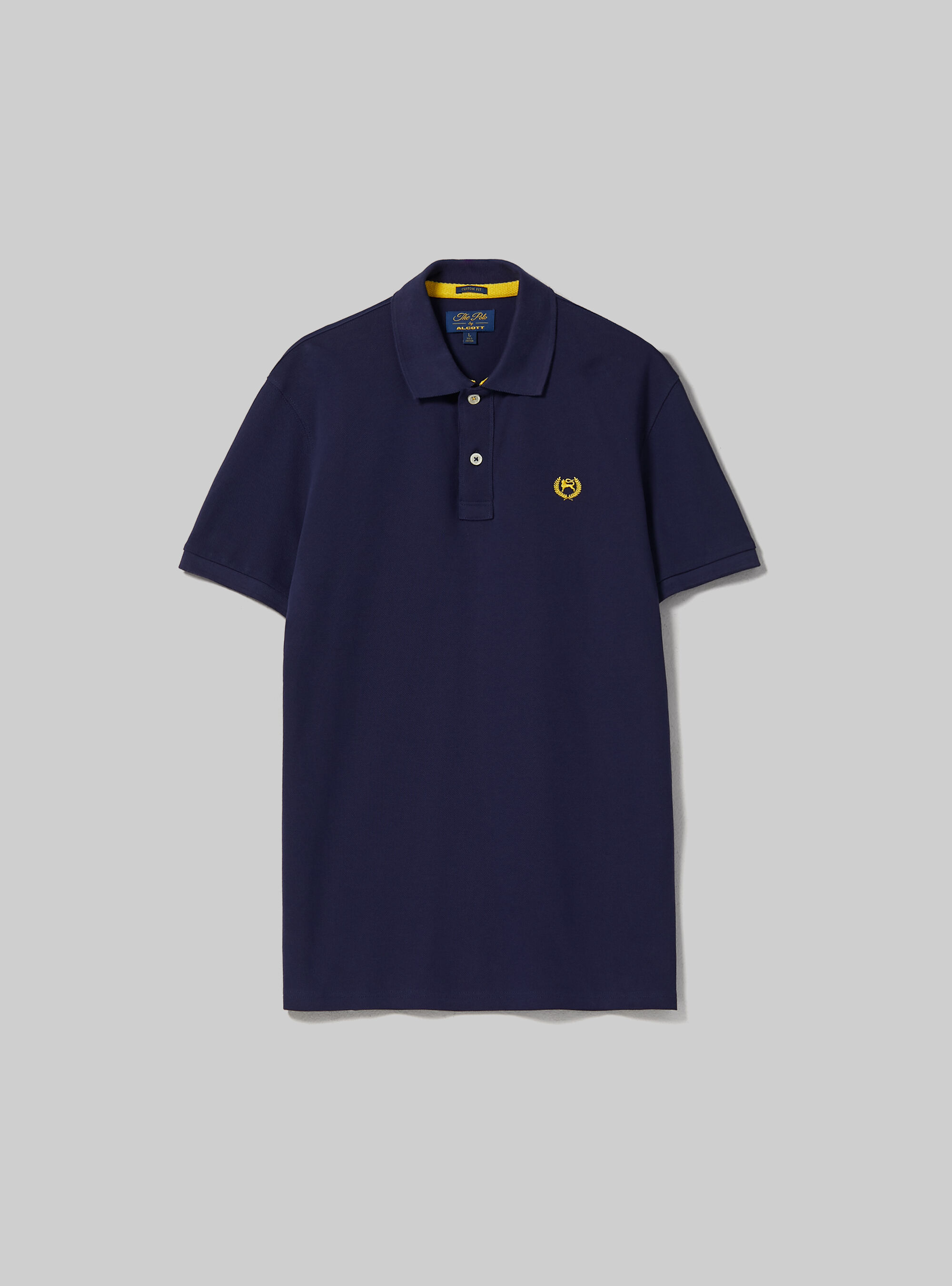 Cotton piqu&eacute; polo shirt with embroidery, BL2 BLUE MEDIUM