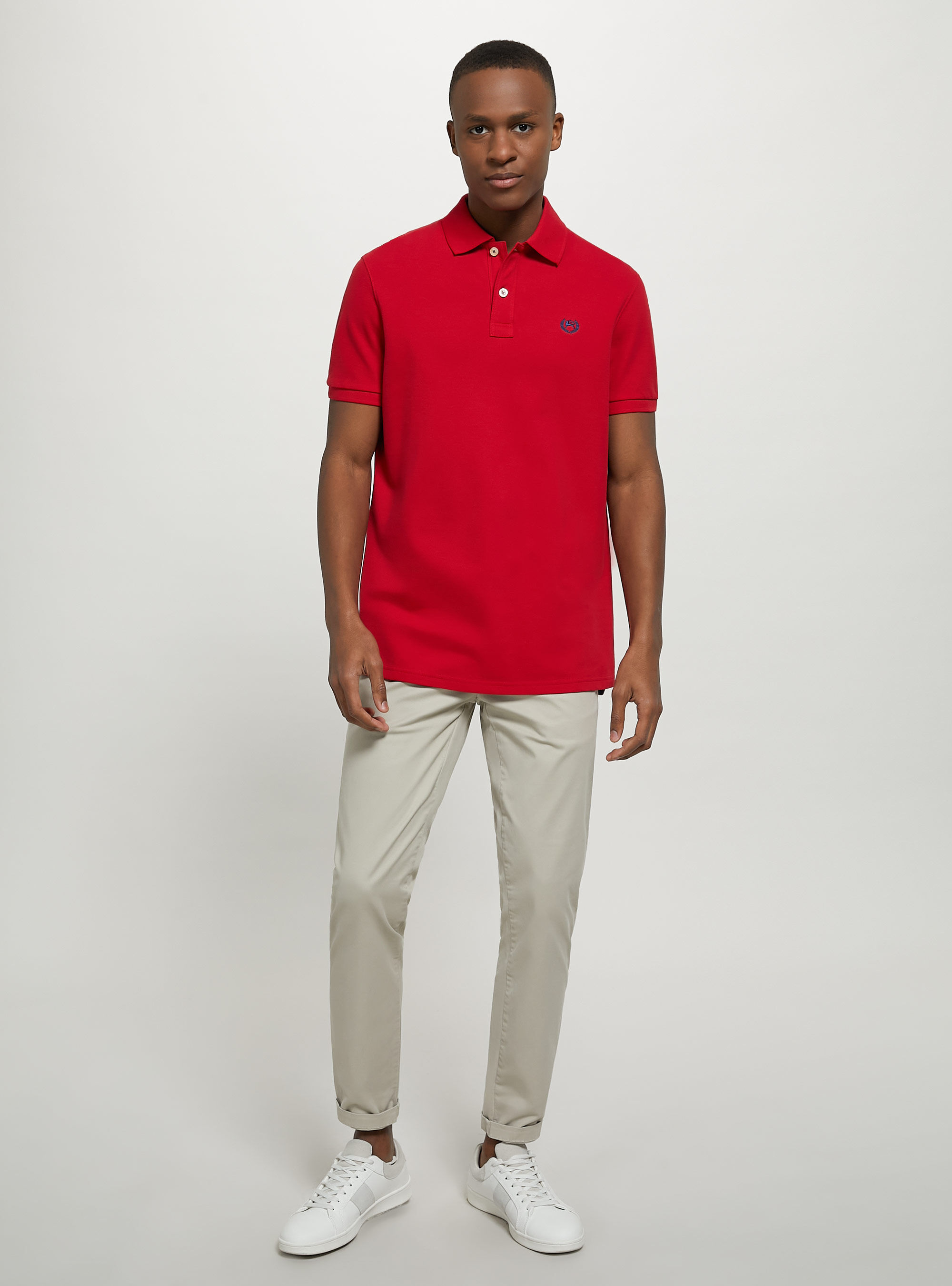 Poloshirt aus Baumwollpique mit Stickerei Alcott Polo Uomo