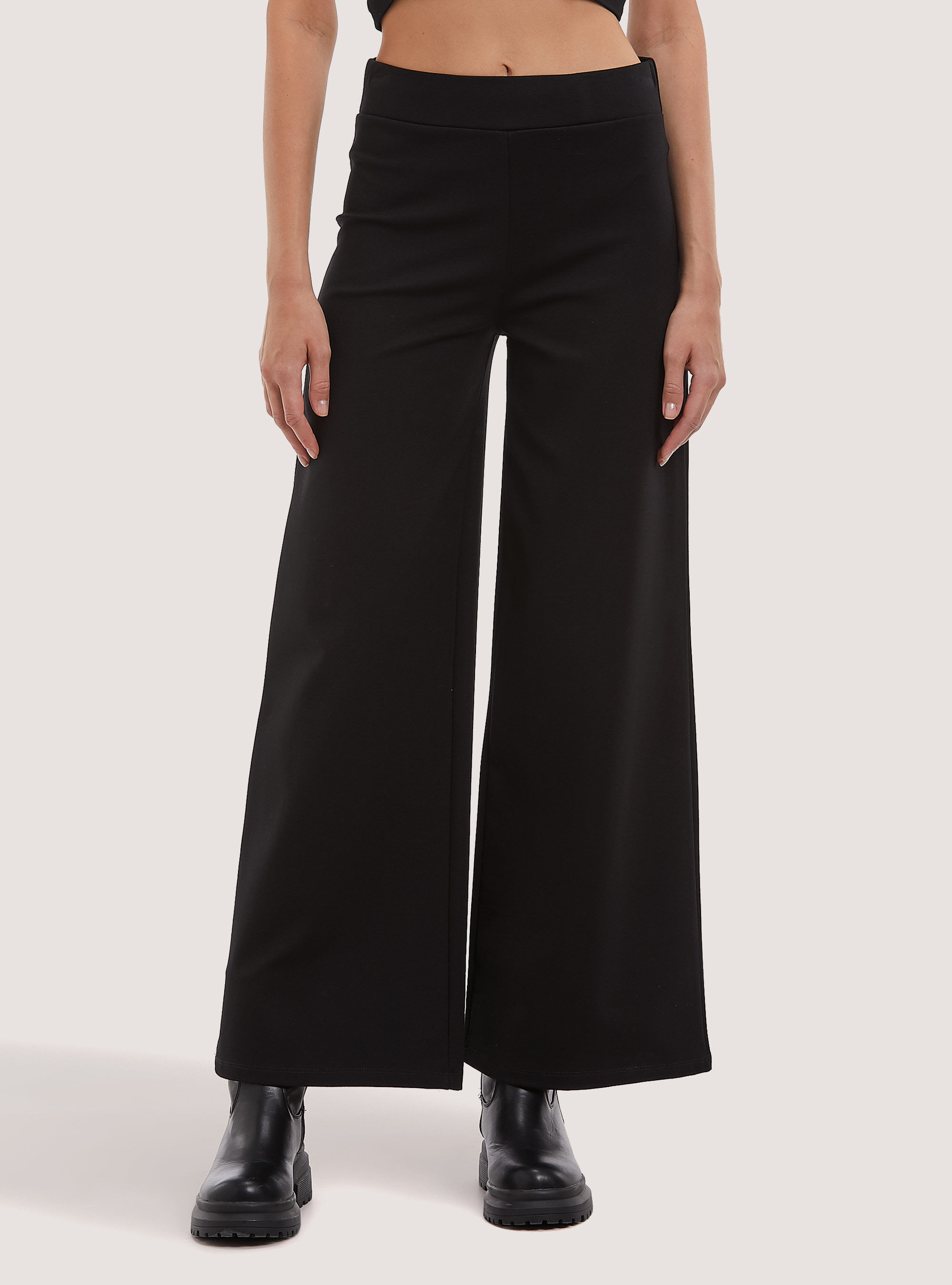 Plain coloured wide leg trousers