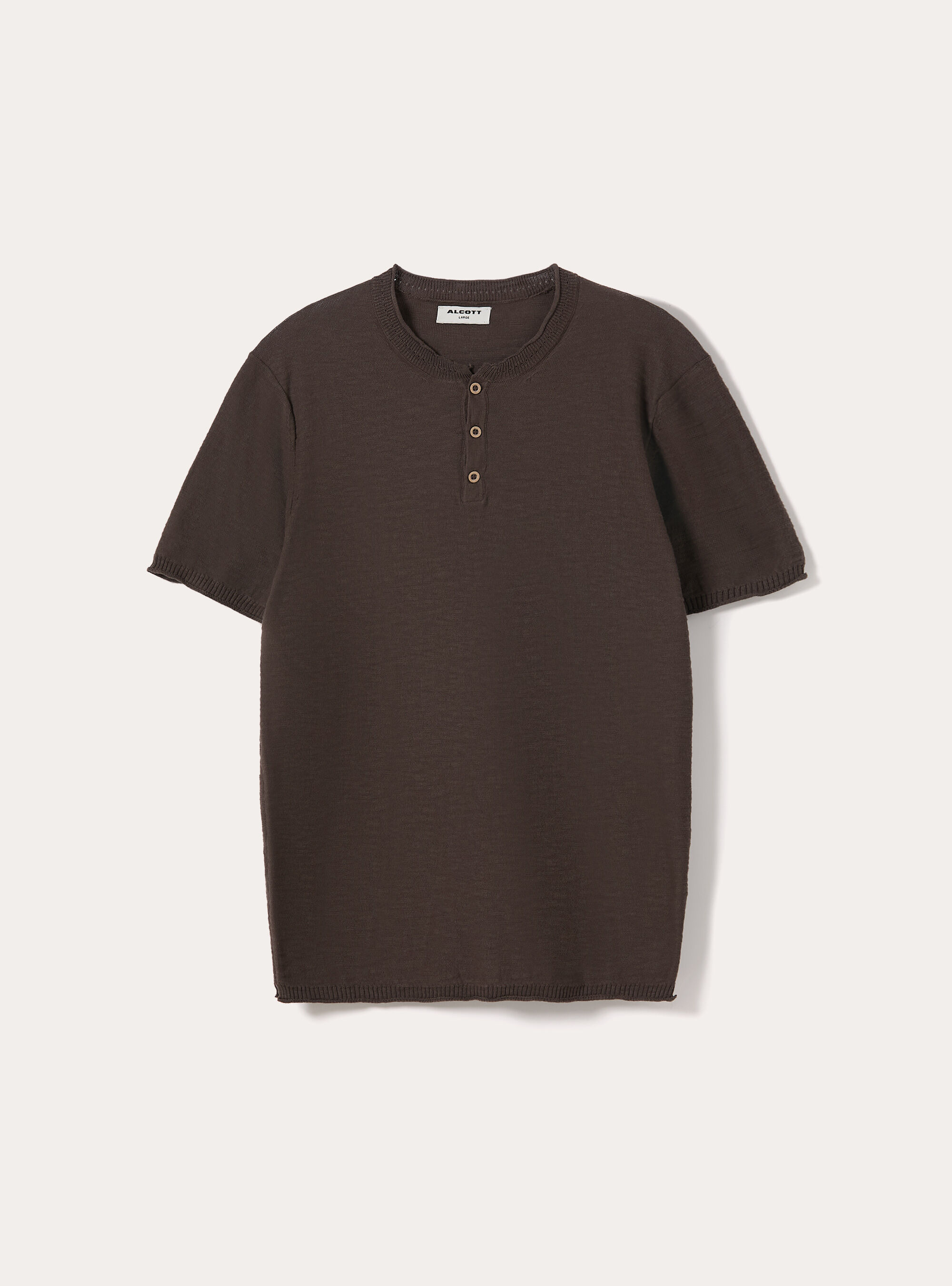Pullover leggero con collo serafino, MARRONE MEDIO
