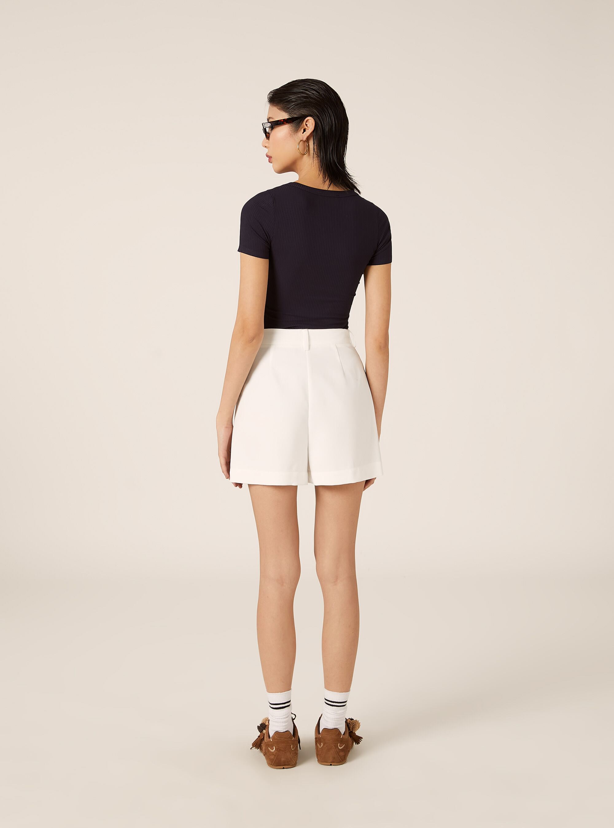 Body a coste maniche corte, NA2 NAVY MEDIUM