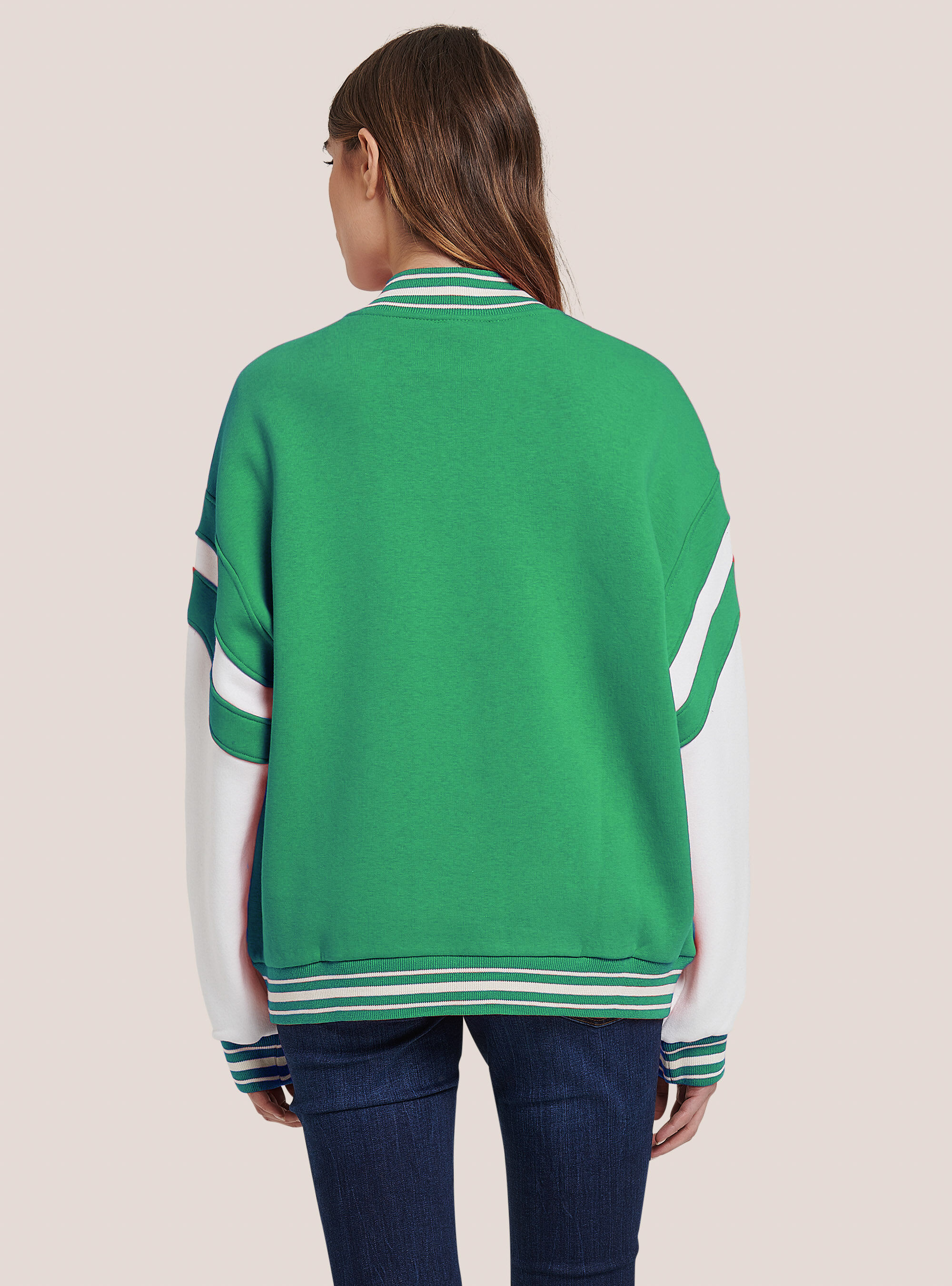 Blouson d'universit&eacute; avec impression, GN2 MEDIUM GREEN