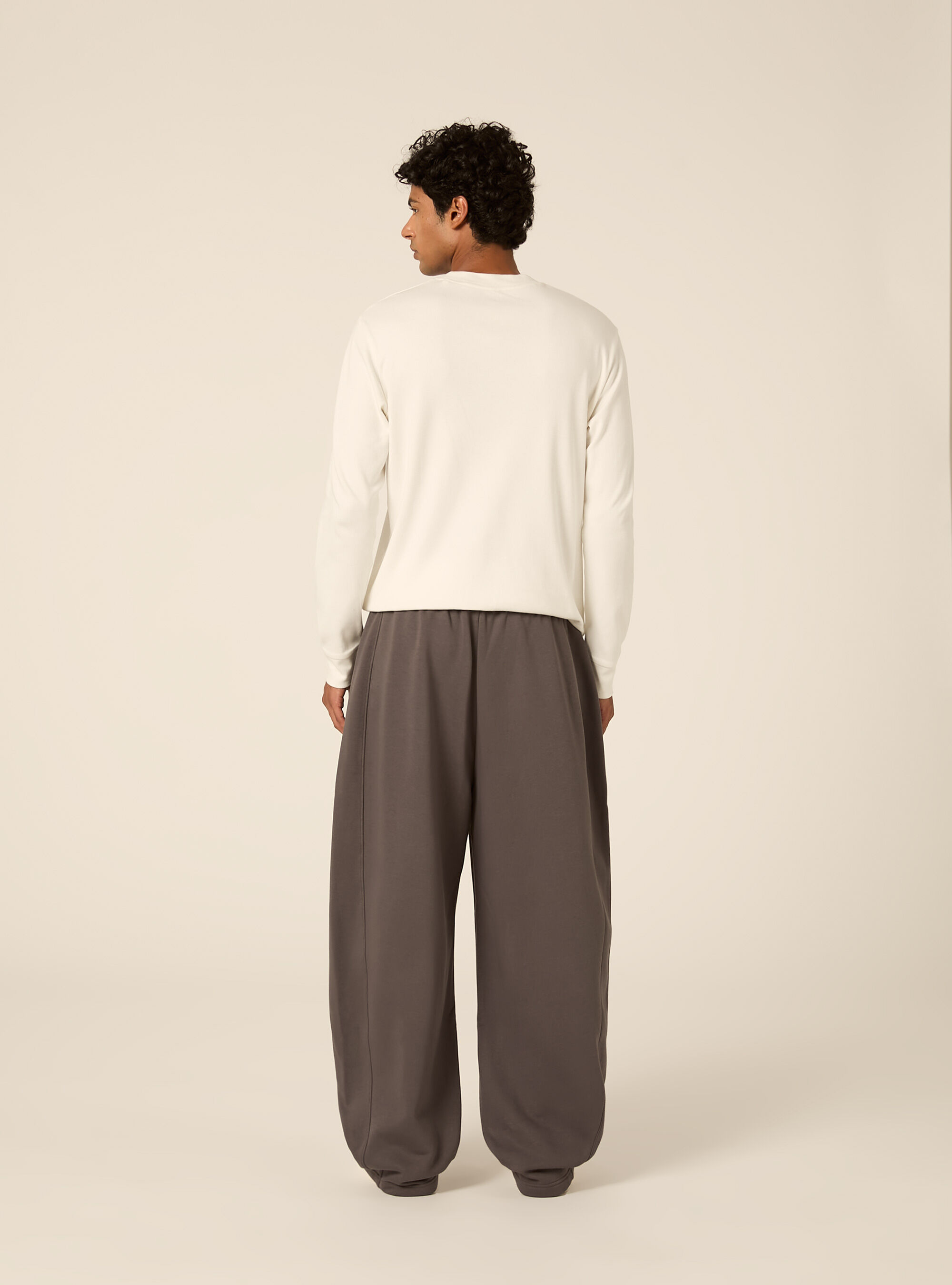 Pantalone in felpa barrel fit, GY1 GREY DARK